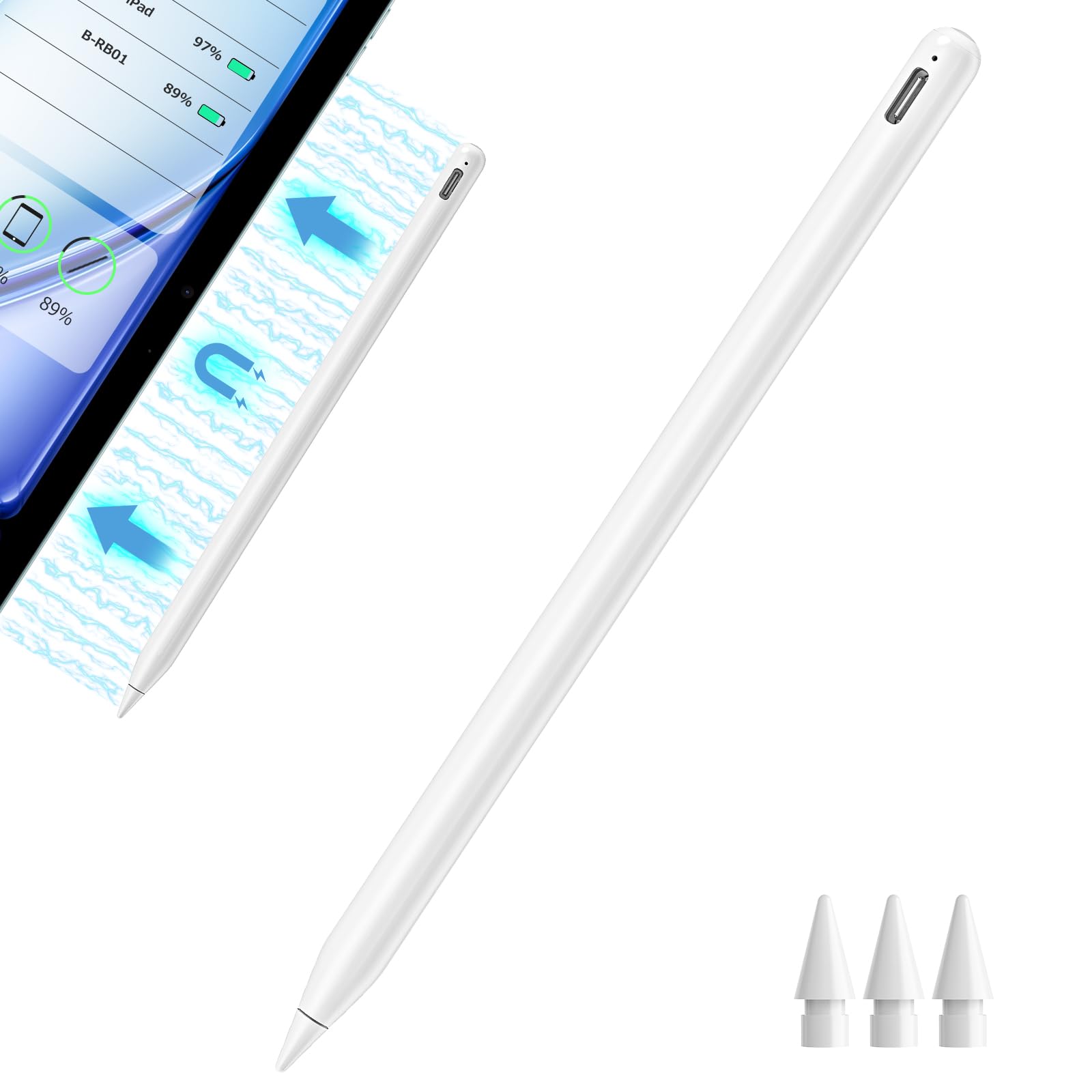 Amazon | 【アップグレード版 ワイヤレス充電タッチペン】Ciscle iPad
