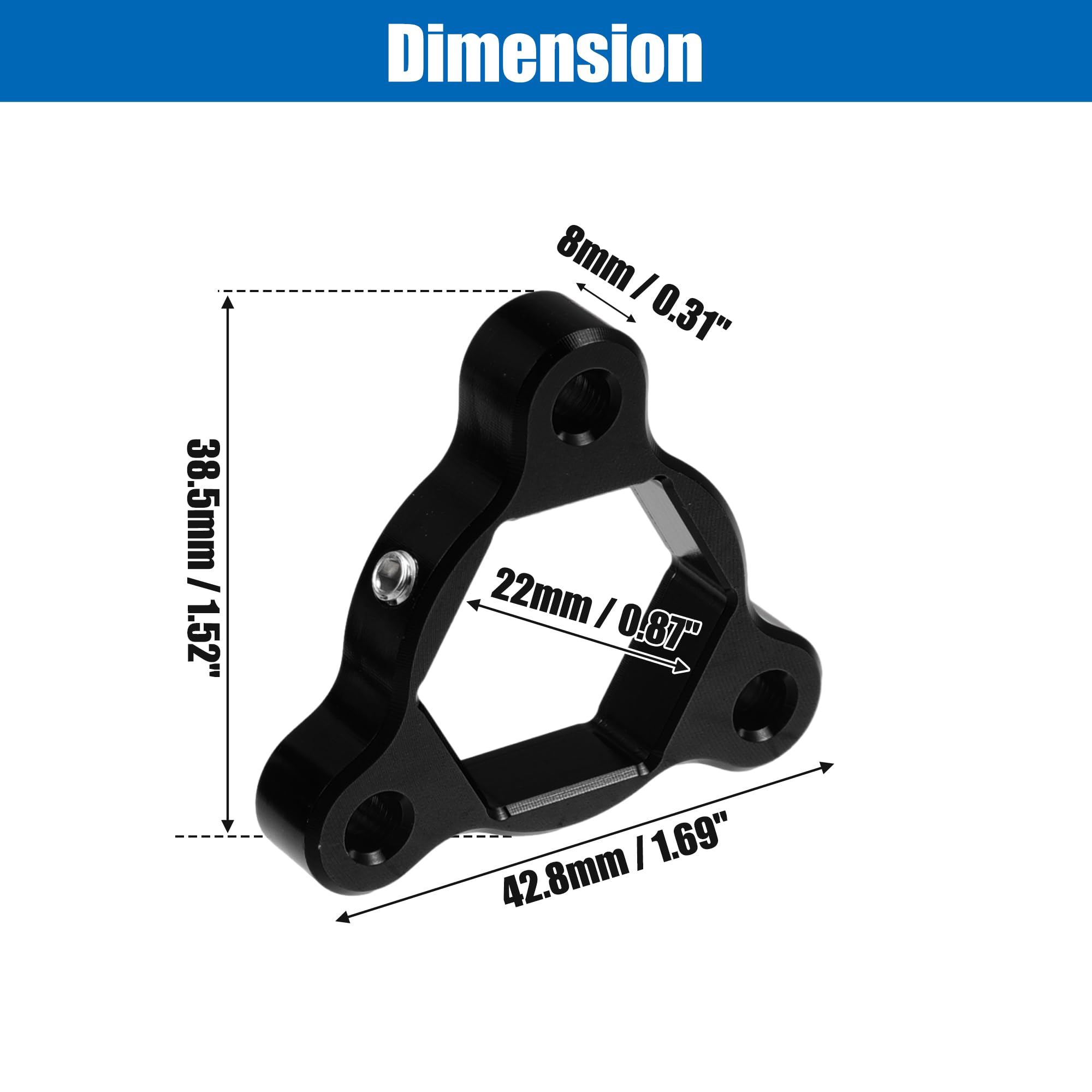 Motoforti 22mm Regolatori di precarico forcella CNC in lega di alluminio nero per la maggior parte delle motociclette - Confezione da 2