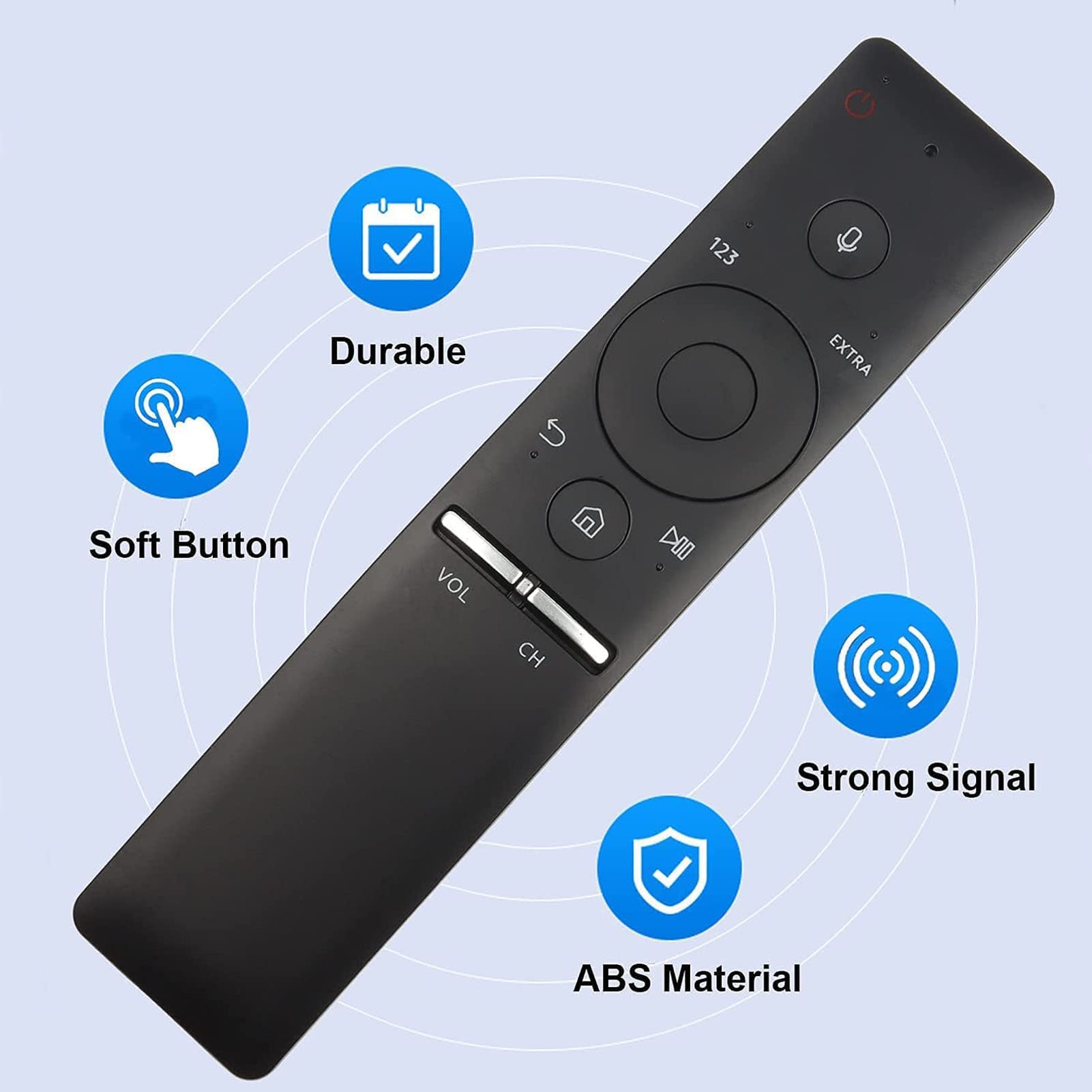 Telecomando TV Compatibile Universale Sostituisci per UN65KS9500FXZA UN65KS950DF UN65KS9800F con Comando Vocale BT, Facile da Accoppiare, Funzione Vocale, Comodo