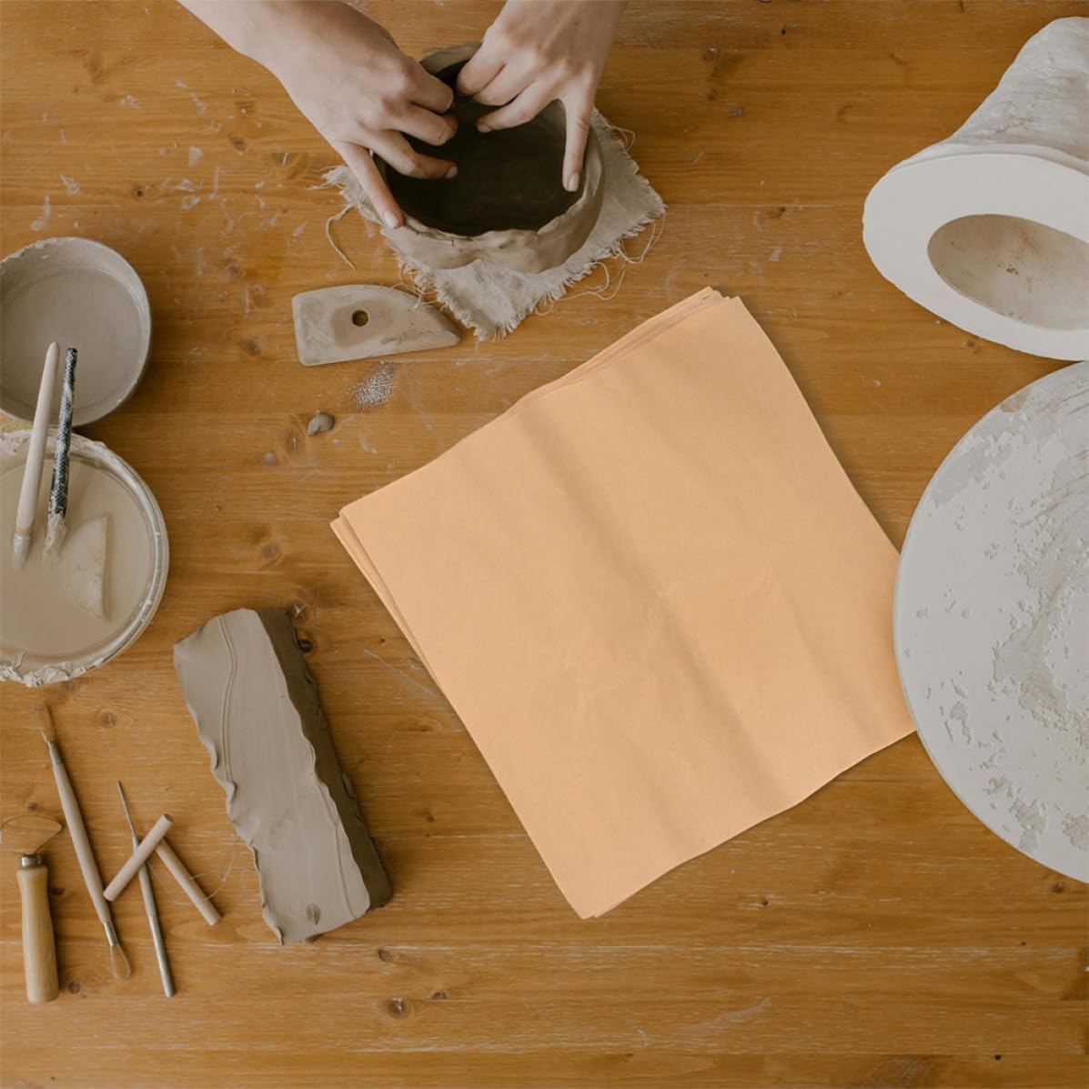 20pcs Parchment Paper Sheets for Pottery Thick