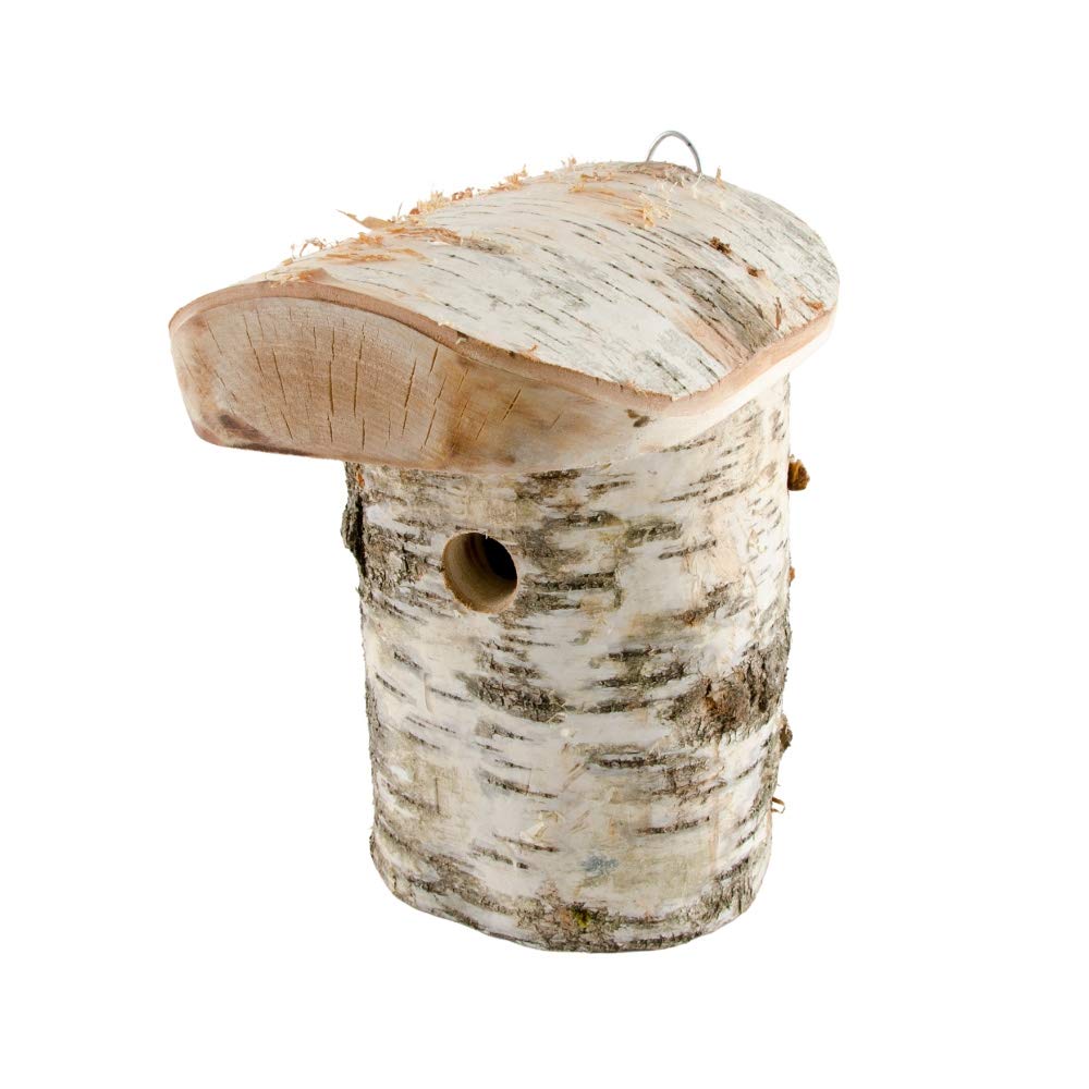 CJ Wildlife Bird Box for Gardens – Bird Nesting Box – Stockholm 28mm Entrance Hole – Birch Wood Nest Box for Small Garden Birds