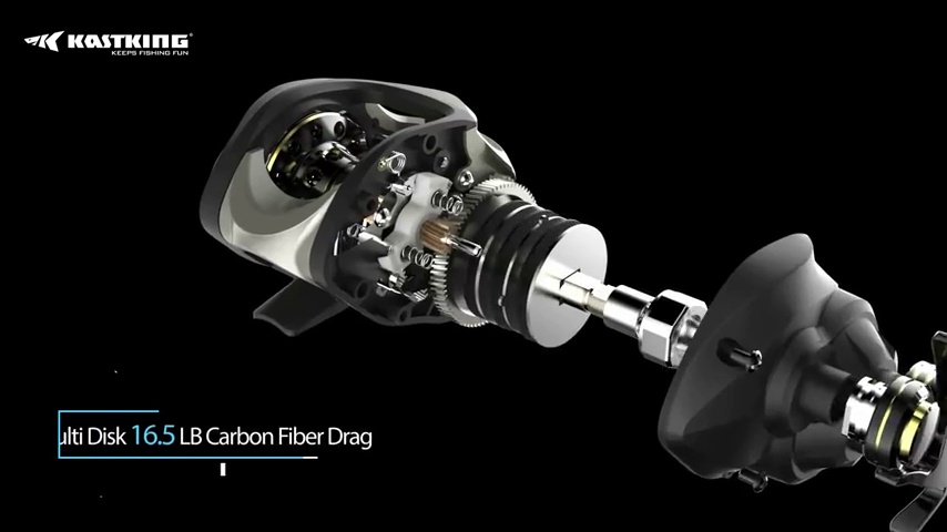 Watch KastKing Stealth Baitcasting Reel - All Carbon Baitcaster Fishing Reel - 6oz Super Light Weight