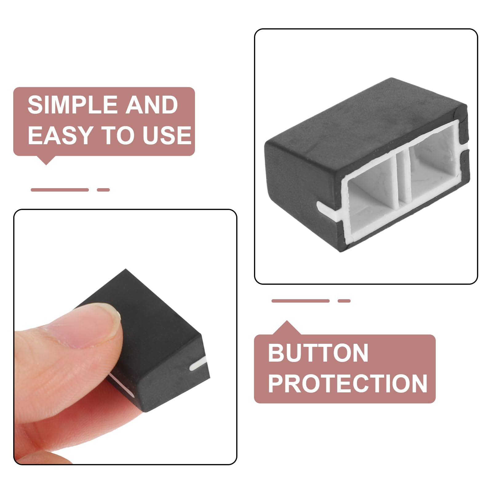 VICASKY 5 Pièces Capuchon du Fader du Mixeur Bouton du Potentiomètre Remplacement du Curseur du Fader Boutons De Fader Curseur Curseur Accessoires De Mélangeur Mixer Caoutchouc Diaporama