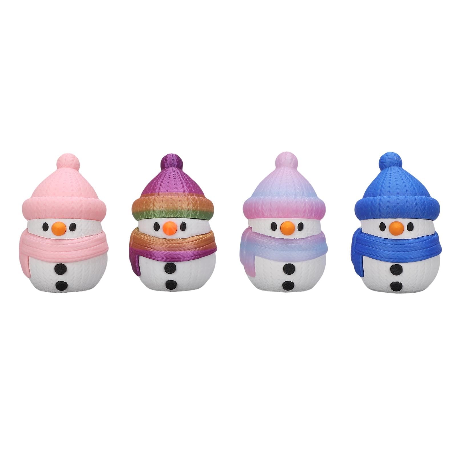 Idée cadeau Noël originale avec ce lot de bonhommes de neige modernes en impression 3D