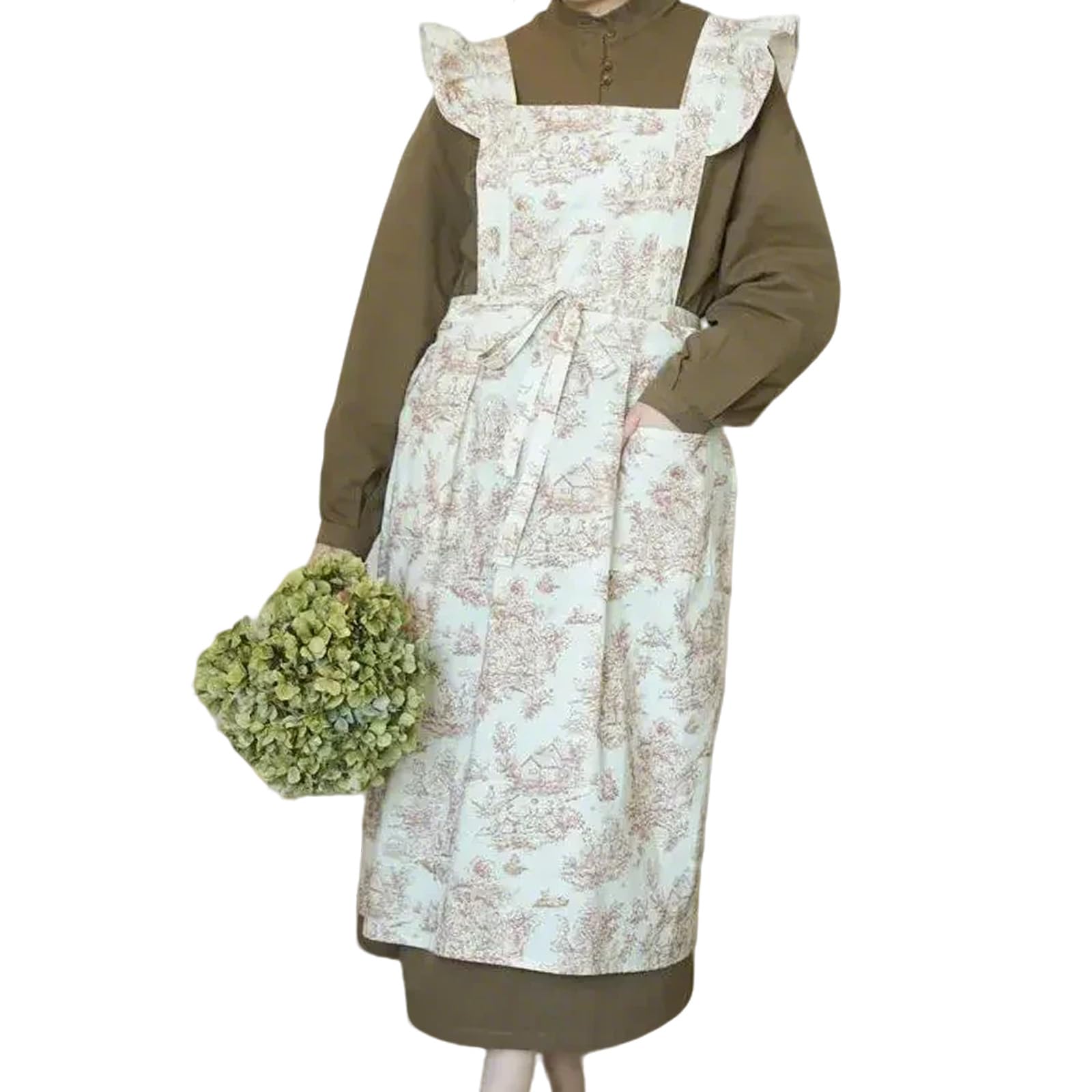 Yhplxyuus French Apron with Adjust Waistband Cooking Apron for Home Cooks, Chefs, and Fashion Forward Individuals French Type