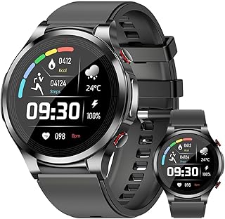 Montre Intelligente Moniteur De GlycéMie,Moniteur de Glycémie Non Invasive,Traqueur De Fitness Température Corporelle Rythme Cardiaque Pression Artérielle Moniteu