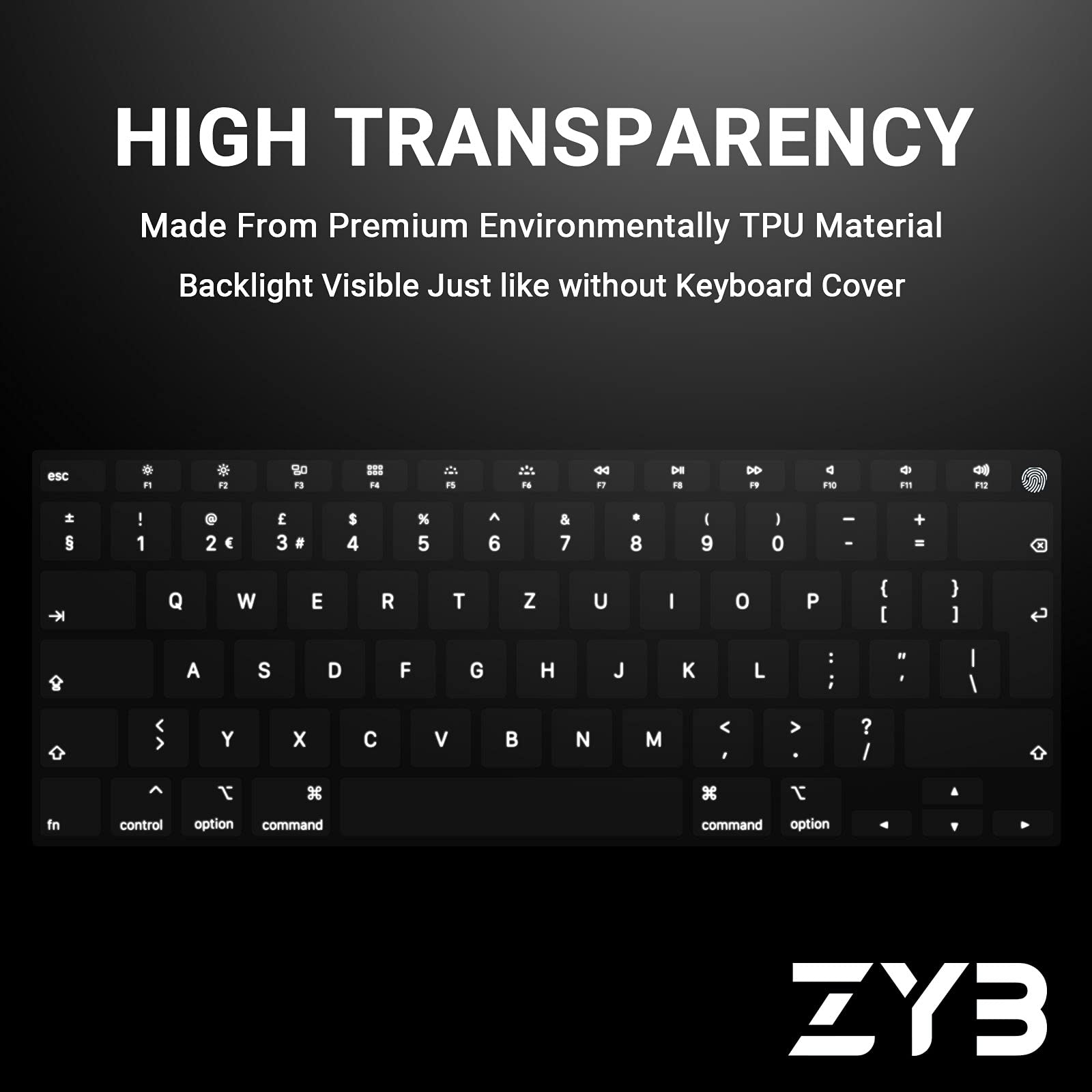 Cubierta del Teclado,ZYB TPU Protector Teclado MacBook Air 13 para 2020 MacBook Air 13 Pulgadas M1 A2337/A2179 con Retina y Touch ID, QWERTY Español Diseño, Haute Transparence Clavier- TPU Claro