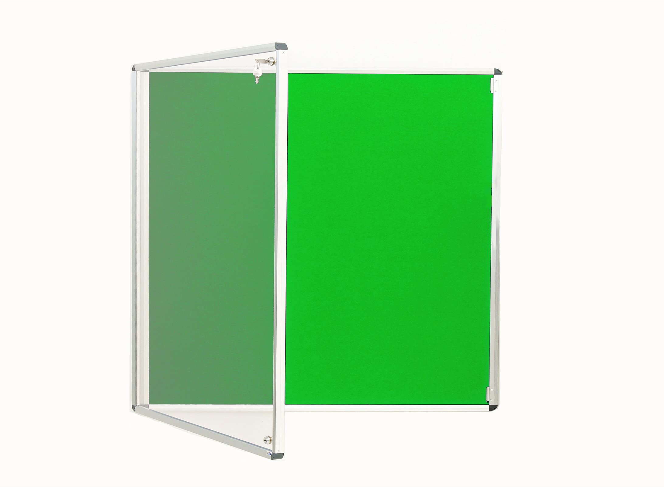 Lime Fully Fire Retardant Lockable Notice Board [2 Locks] - Tamperproof Display Board [14 Colours] [6 Sizes] — image 1