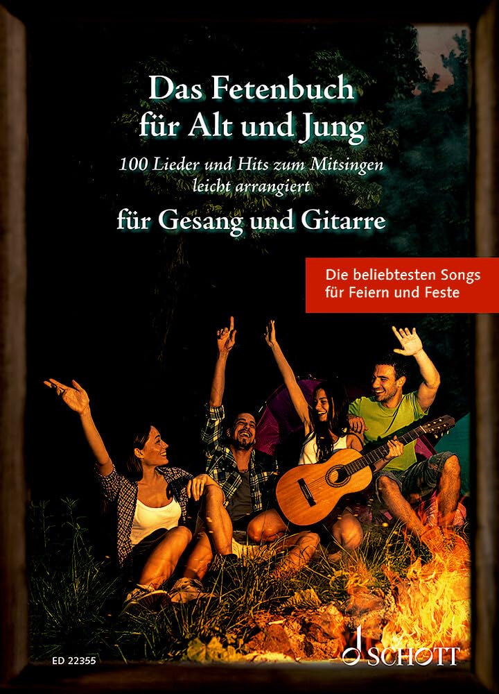 Das Fetenbuch fur Jung Und Alt: 100 Lieder Und Hits Zum Mitsingen Leicht Arrangiert fur Gesang Und Gitarre: 100 Lieder und Hits zum Mitsingen, leicht ... voice and guitar. Recueil de chansons.