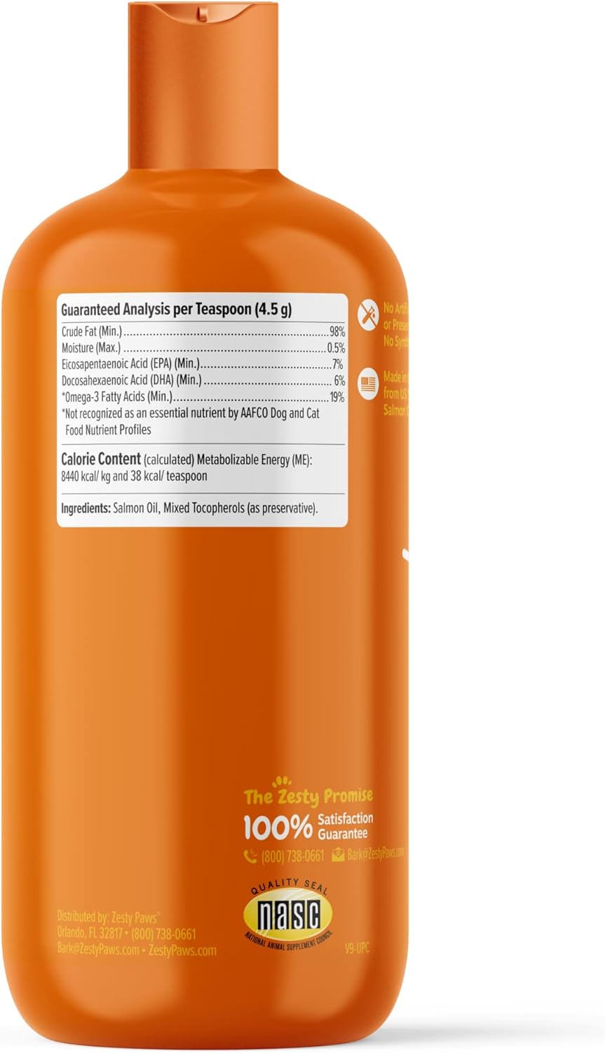 Pure Wild Alaskan Salmon Oil for Dogs & Cats - Omega 3 Skin & Coat Support - Liquid Food Supplement for Pets - Natural EPA + DHA Fatty Acids for Joint Function, Immune & Heart Health, 32 Fl Oz : Pet Supplies