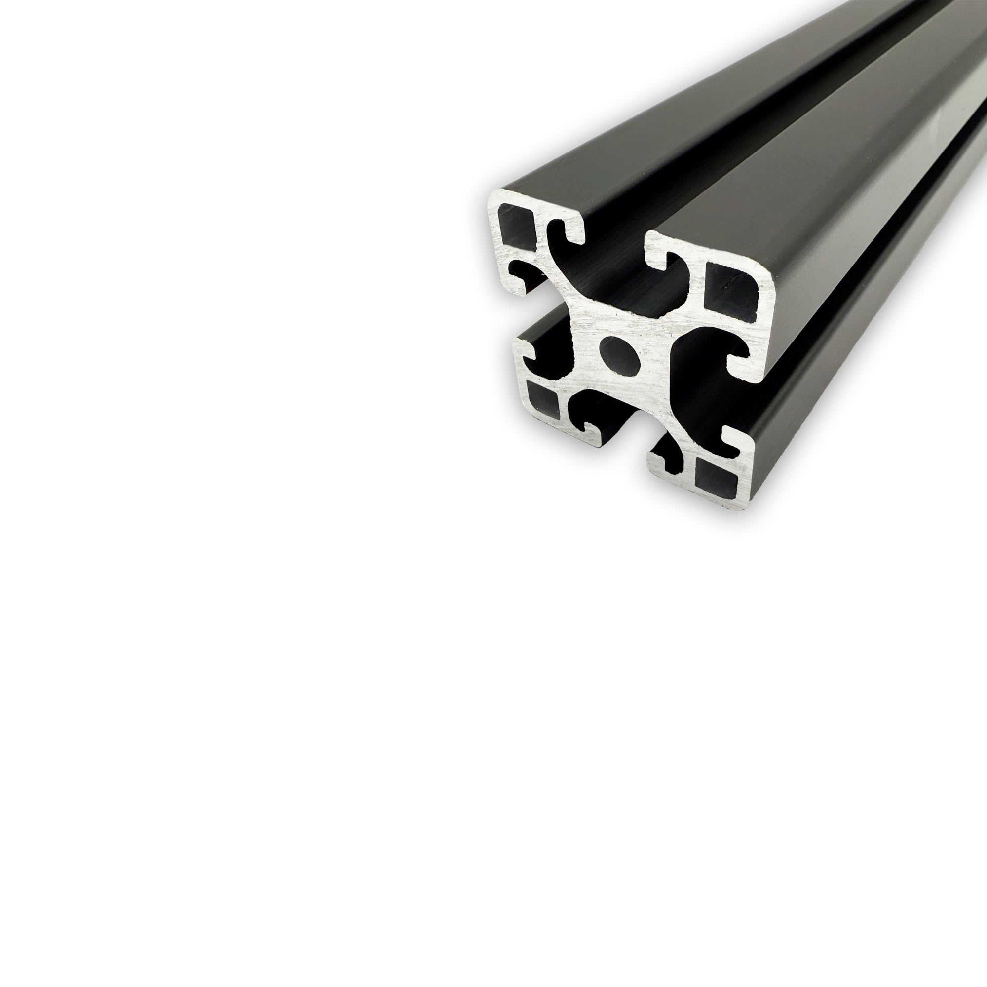 Aluprofil 40x40 mm | Nut 8 | 3 Stück mit 2 Meter = 6 Meter | schwarz eloxiert E6/C35 | Aluminium Profil | Nutenprofil | Aluprofil | Alu Profil | Leicht | Montagesystem |