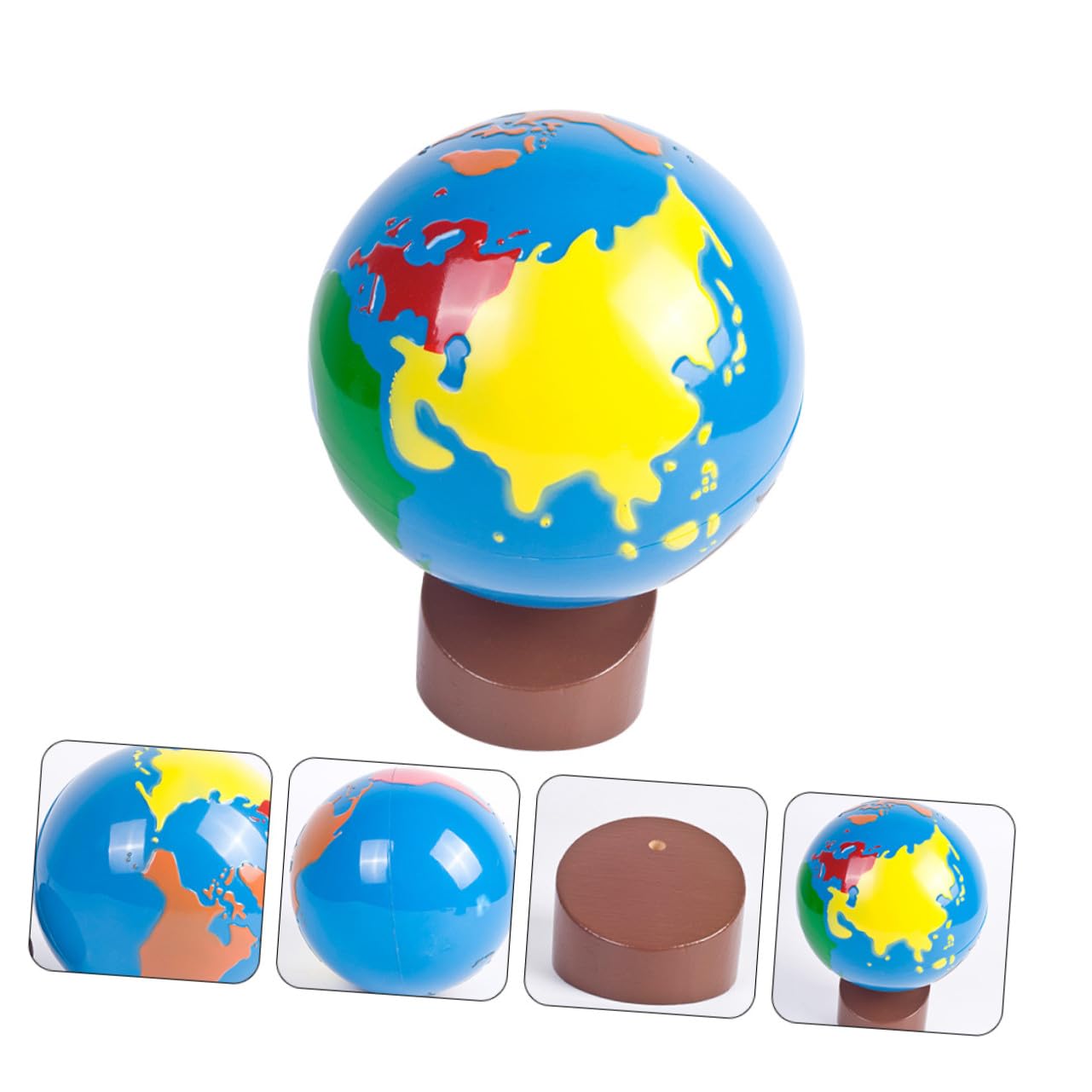 Globo Terráqueo Juguete Educativo para Niños, Material de Aprendizaje de Geografía Superficie Suave, Adorno y Estimulación Mental para Aula y Hogar
