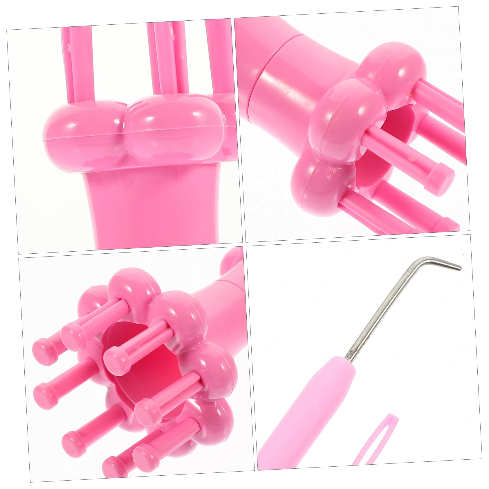 Beatifufu 1Set Knitting Loom Kit Easy to Use Yarn Weaving Tool with Needle for Crafts for Sweaters Scarves Bracelets and More