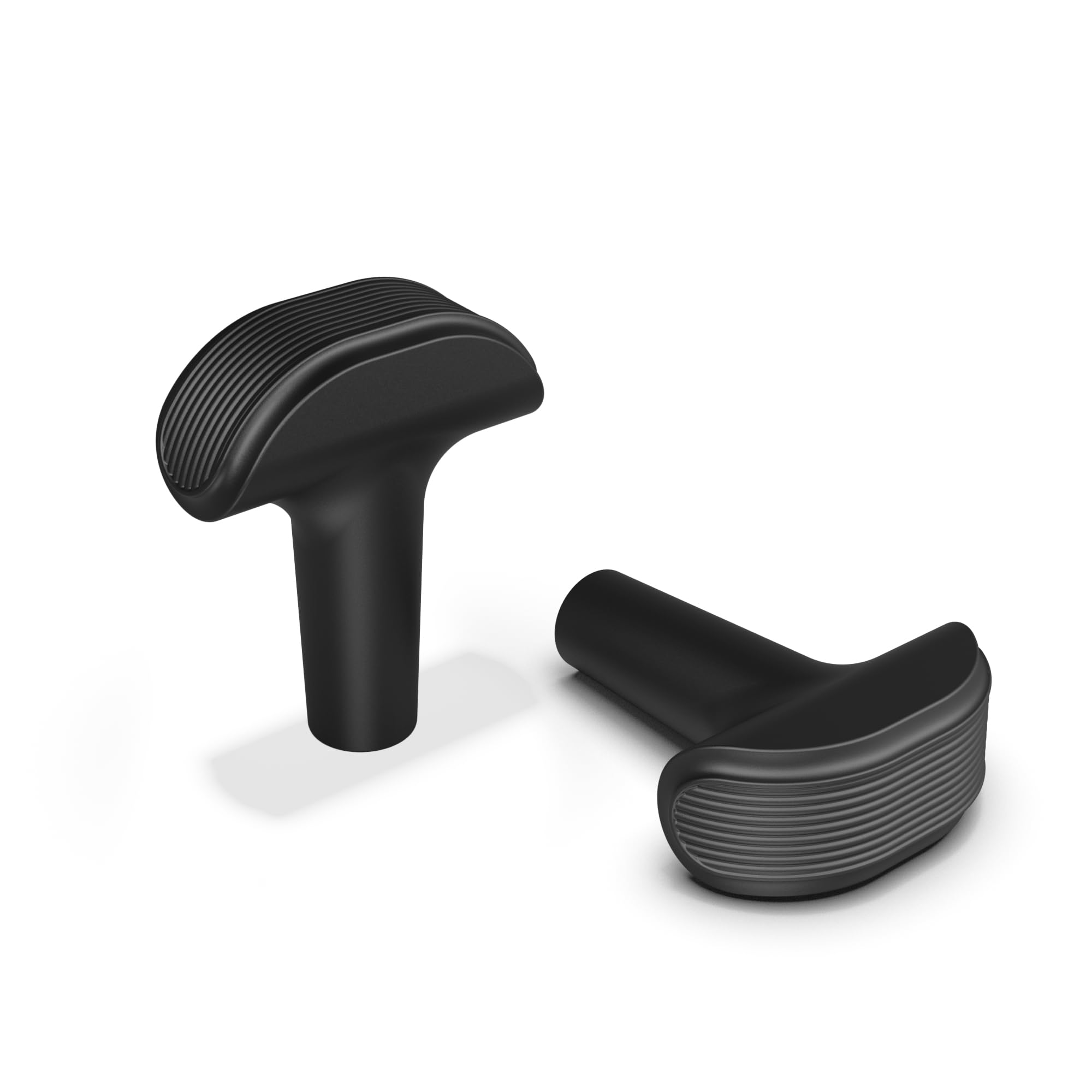 HESTIA HARDWARE 10 Pack T-Bar Black Cabinet Knobs, Stylish Black Vanity Knobs with Textured Lines, Boho Matte Black Knobs for Cabinets and Drawers (