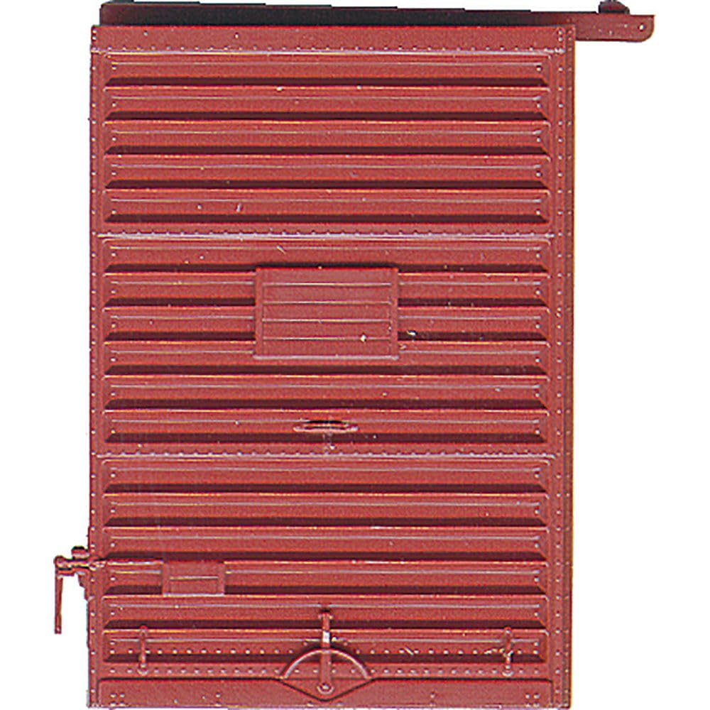 HO Scale 7' Youngstown Box Car Door w/High Tack Board pkg(2) -- Red Oxide