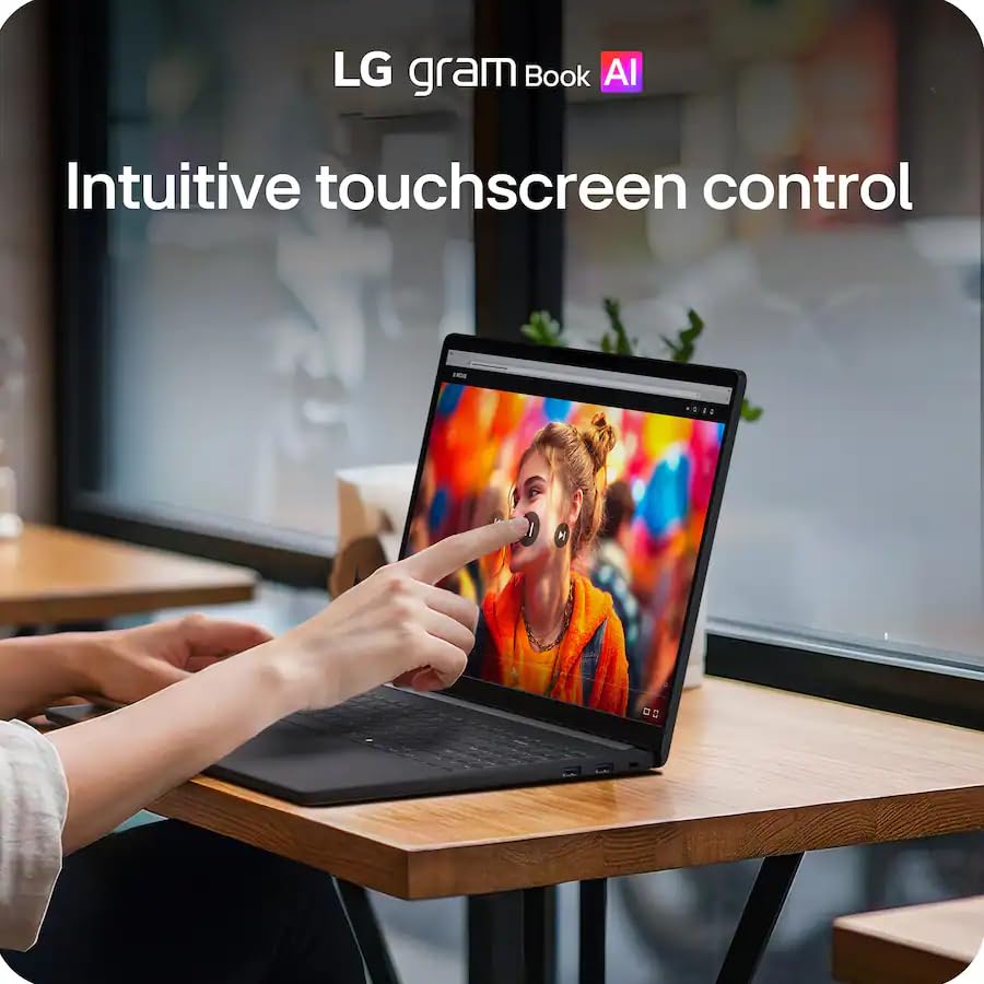 Image of LG Gram Book 16 inch Touchscreen Laptop, AMD Ryzen AI 7 445, Copilot AI+ PC 16 GB DDR5X RAM, 1 TB PCIe SSD, 120Hz IPS 400 Nit LED Touchscreen, Up to 26H Battery Life, Backlit KB, BT5.4 Win 11 Pro