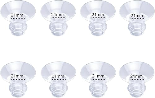 Insertos de brida de 0.827 in, 8 piezas para tamaño de pezón de 17 a 0.787 in, se adapta a Momcozy S12 ProS9 ProM5, S9S12S19S21S23, Elvie, Willow,