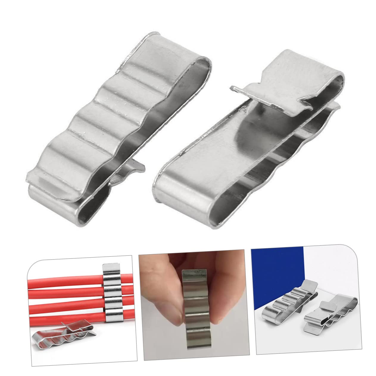 SOLUSTRE Lar Panel Wire Clips 30pcs Stainless Steel Photovoltaic Clamp Wire Management for Solar Mounting Frame