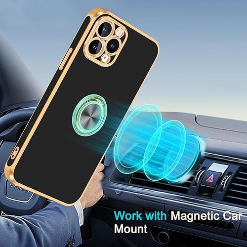 Miniatura 7 de Fingic Funda para iPhone 11 Pro con soporte de anillo de 360 Soporte magnético para automóvil Funda de teléfono con soporte magnético para mujeres y