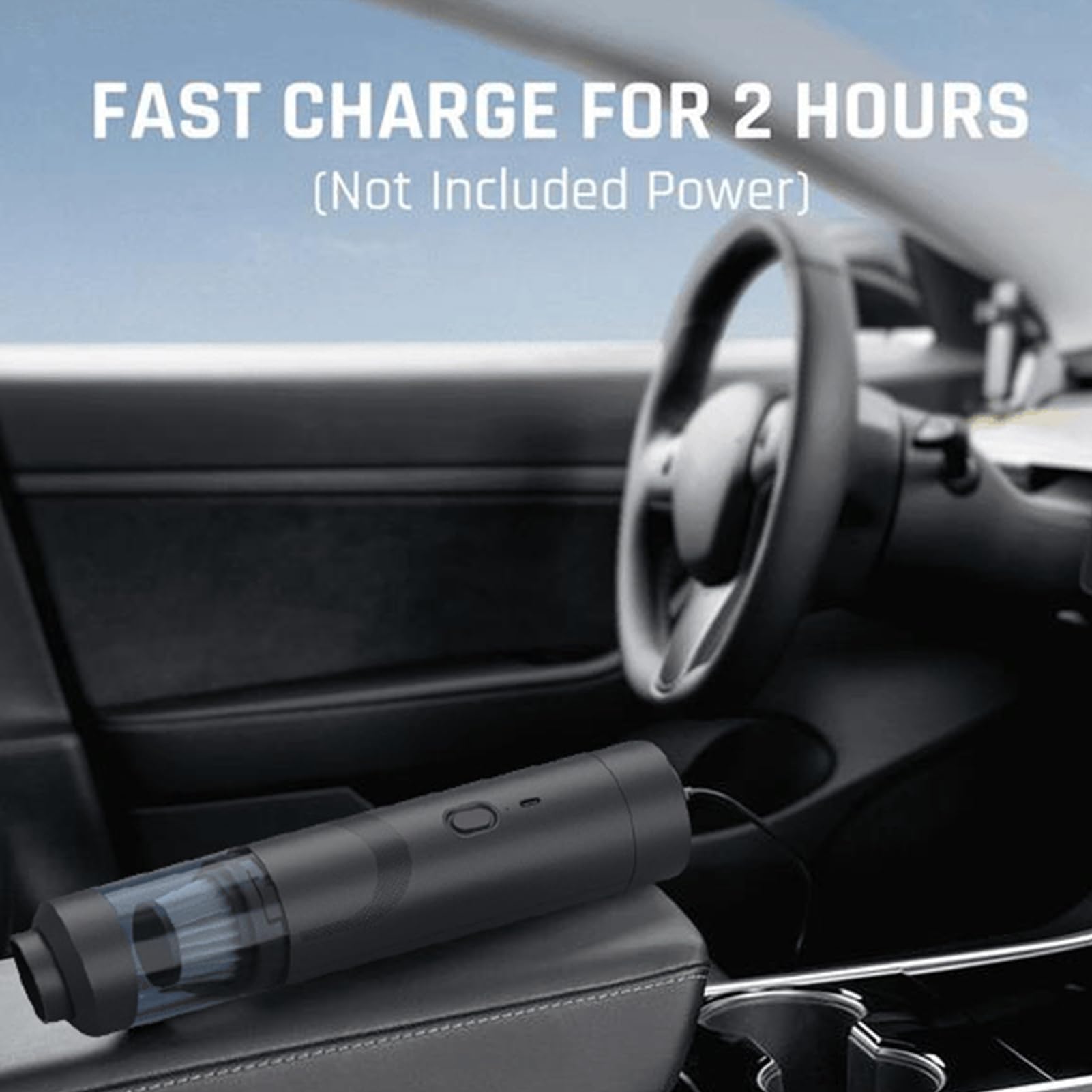 Aspiradora inalámbrica para Coche, Alta Potencia 19000 Pa, 200 W Recargable por USB, Ideal para Pelo de Mascotas en el Coche y el hogar