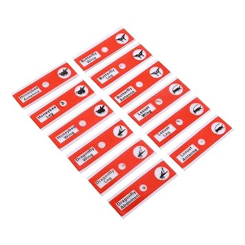 12Pcs Plastic Prepared Microscope Slides, Sample Microscope Slides for Kids Student Science Education(red)