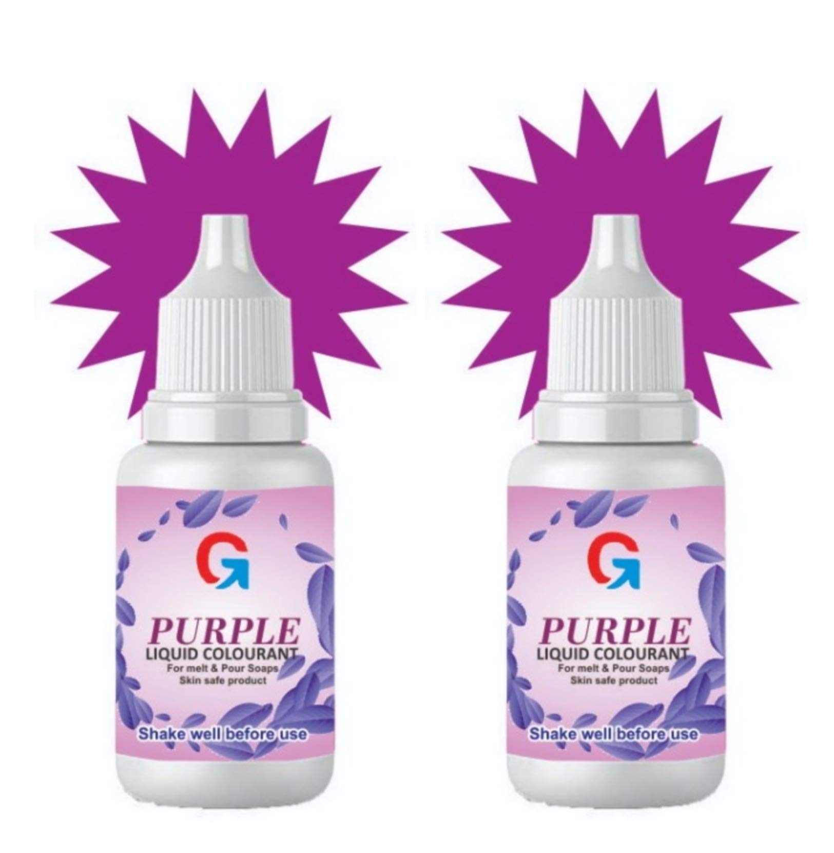 G-Uncle-G DIY Liquid Soap Making Color Purple for Melt and Pour Soaps 15 ML Set of 2-image-22