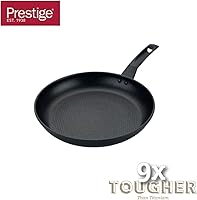 Vista 2 de PRESTIGE 9 sartenes antiadherentes más resistentes de 8.3 in, adecuadas como sartén de inducción con hoyuelos superiores antiadherentes, asas