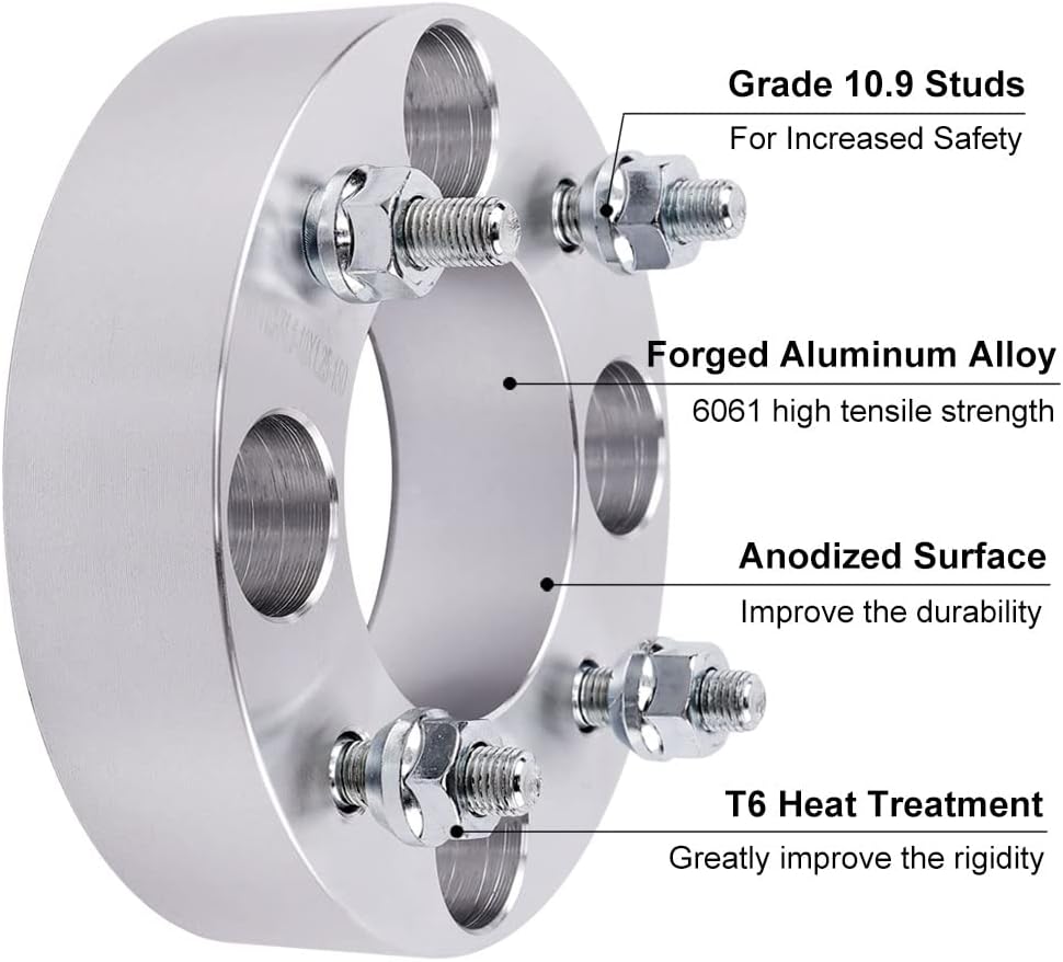 DCVAMOUS 4PC 4x110 ATV UTV Wheel Spacers 1.5 Inch with 10x1.25 Studs 74.1mm Center Bore Compatible with Honda Yamaha-Suzuki-Kawasaki Rancher Foreman Grizzly Big Bear 300 350 400 King Quad 450 500 700