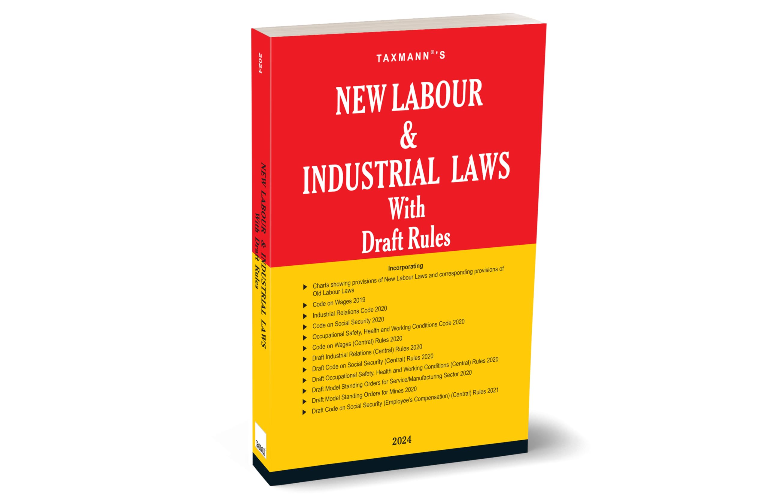 Taxmann's New Labour & Industrial Laws with Draft Rules – Complete coverage of the new Codes plus draft Rules, etc., along with comparative charts and tables for the new & old provisions [2024] Paperback – 11 January 2024