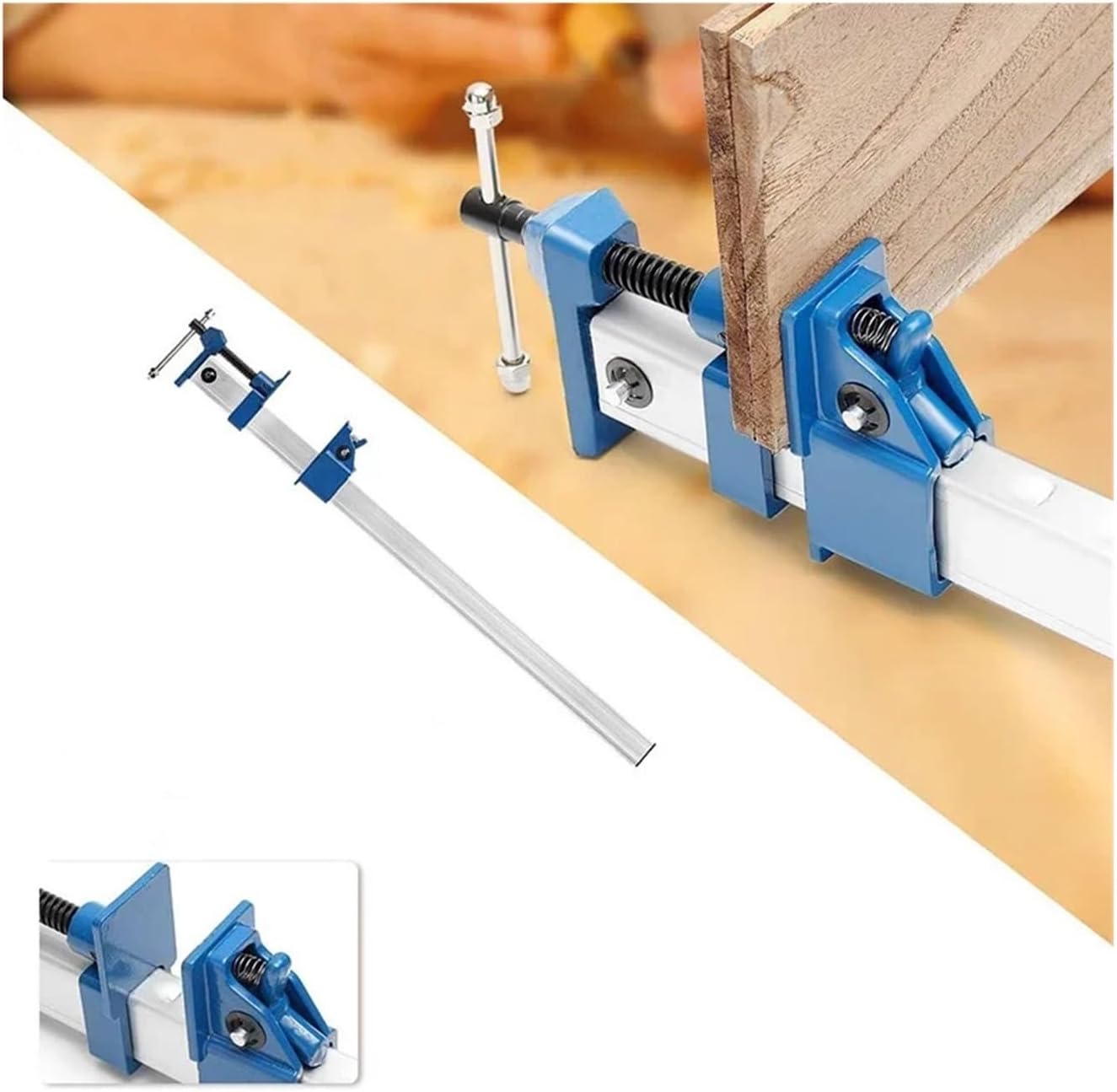 1PC DIY Heavy F Clamp T Bar Wood Clamps 24Inch For Woodworking Quick Release Fixture Sash Long Cramp Bench Grip