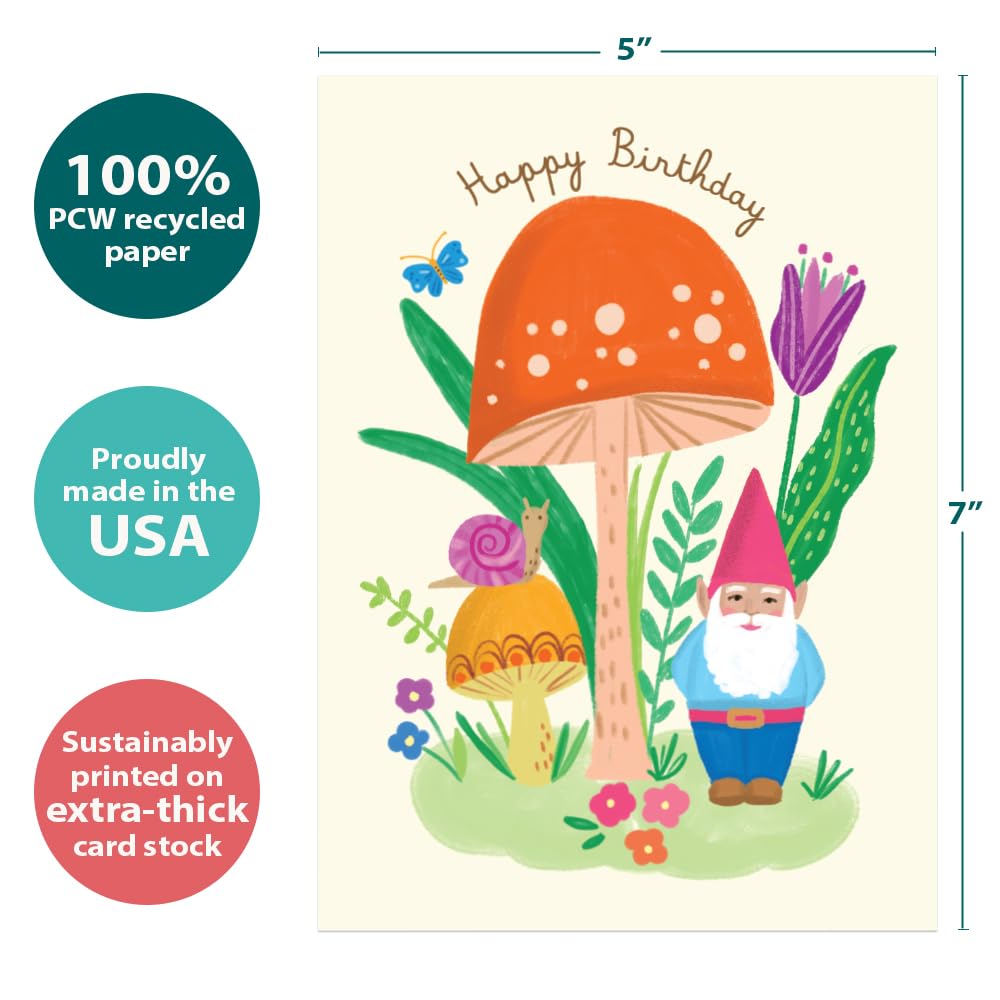 Tree-Free Greetings Geburtstagskarten-Set | 2 Karten Mit Umschlägen | 12,7 X 17,8 Cm | Aus 100% Recyclingpapier | In Den USA Handgefertigt