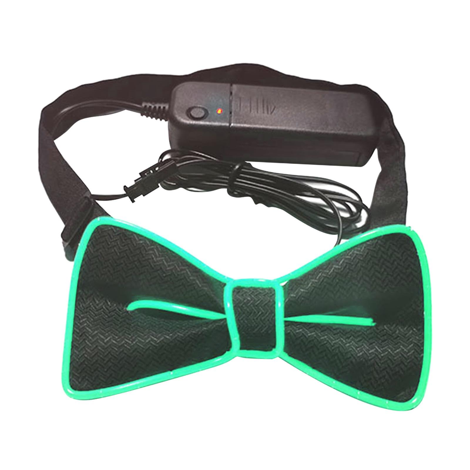 nivaa Light up Bow Tie Gifts Wedding Neon Bowtie for Fashion Show Bars Cosplay Green-picture-36