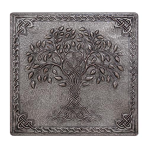 Kitchen Backsplash, Celtic Tree of Life with Celtic Knot Border Kitchen Backsplash, Custom Copper Backsplash Panel, Handmade Copper Backsplash Tile, Indoor Outdoor Wall Decor