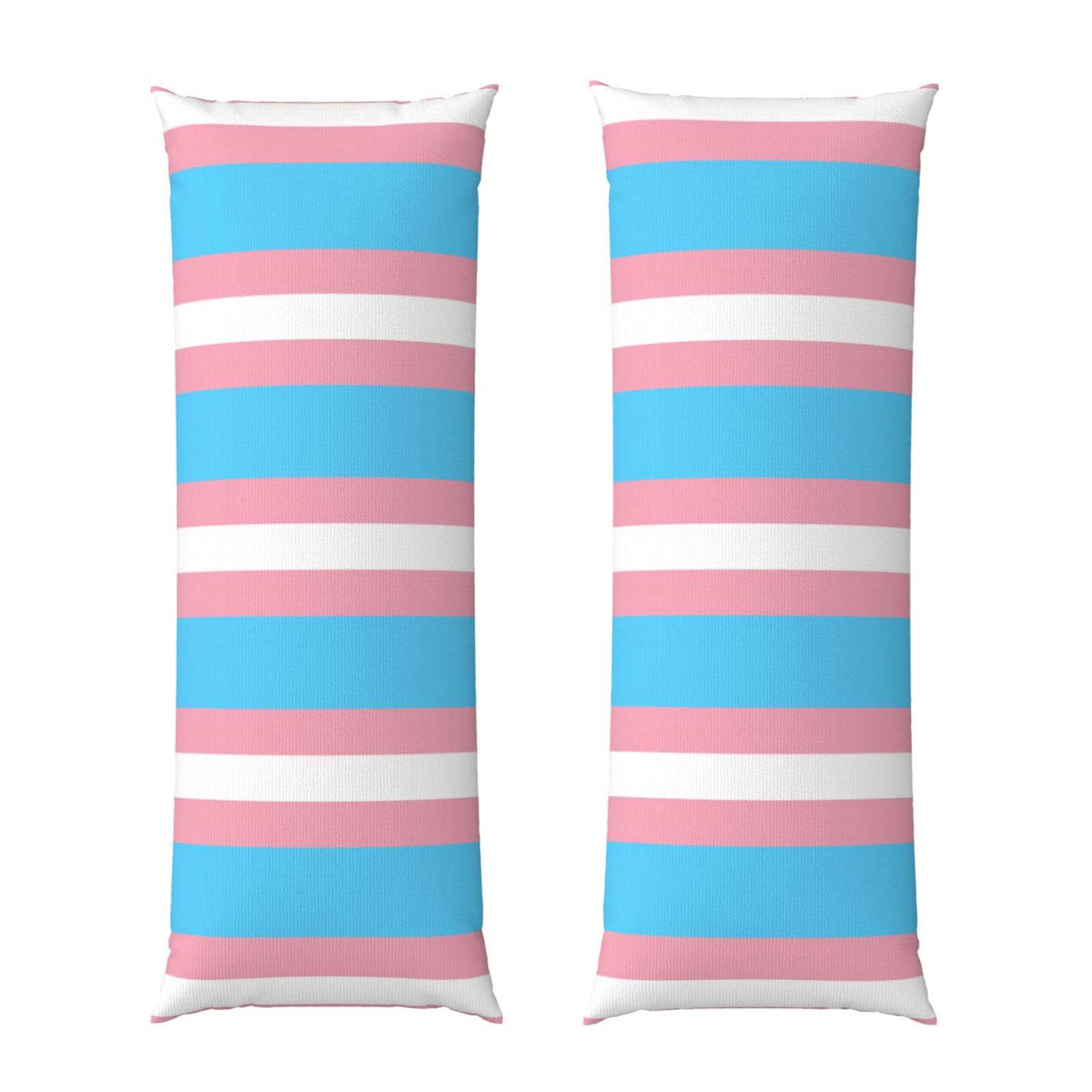 Body Pillow Cover 20x54, LGBT Pride Flag Transgender, Soft Microfiber Long Pillowcase with Zipper Closure, Breathable Protector for Bedroom Sofa Couch Sleeping