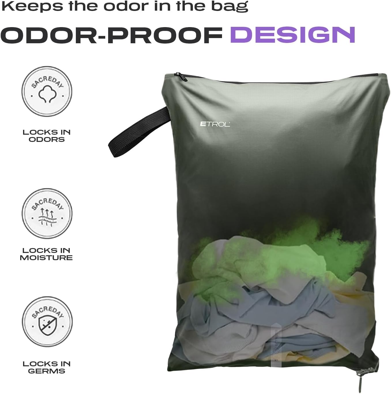 Mesh Laundry Bag for Travel, Gym, College, and Camping – Large Washable Zippered Dirty Clothes Organizer with Breathable Fabric – Portable Laundry Hamper for Sports, Healthcare Workers – Brown