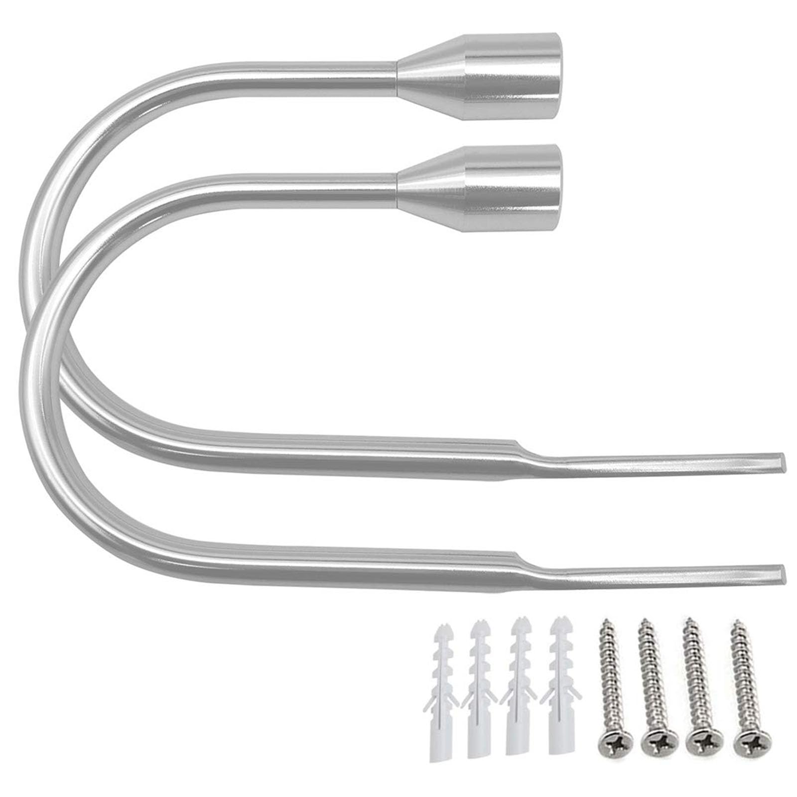 2 Pack Chrome Curtain Holdbacks Tieback Hooks Decorative Curtain Tie Back Hooks for Curtains Holder Metal Tie Backs Hook Back