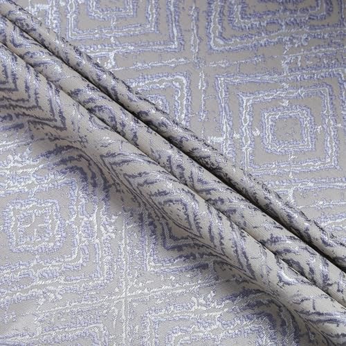 Image of Homestan Jacquard Door Curtains 7 Feet Long Set of 1, Elegant Screen for Door with Grommet for Home Decor (7x4 Feet, Grey)
