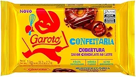 Cobertura sabor chocolate ao leite Garoto® Confeitaria 1kg