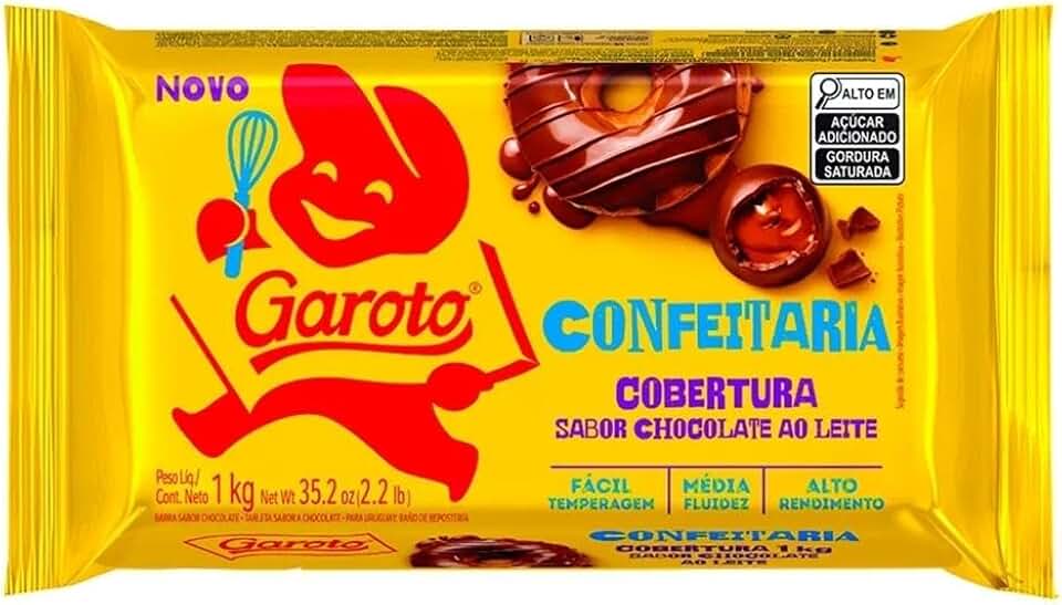 Cobertura sabor chocolate ao leite Garoto® Confeitaria 1kg