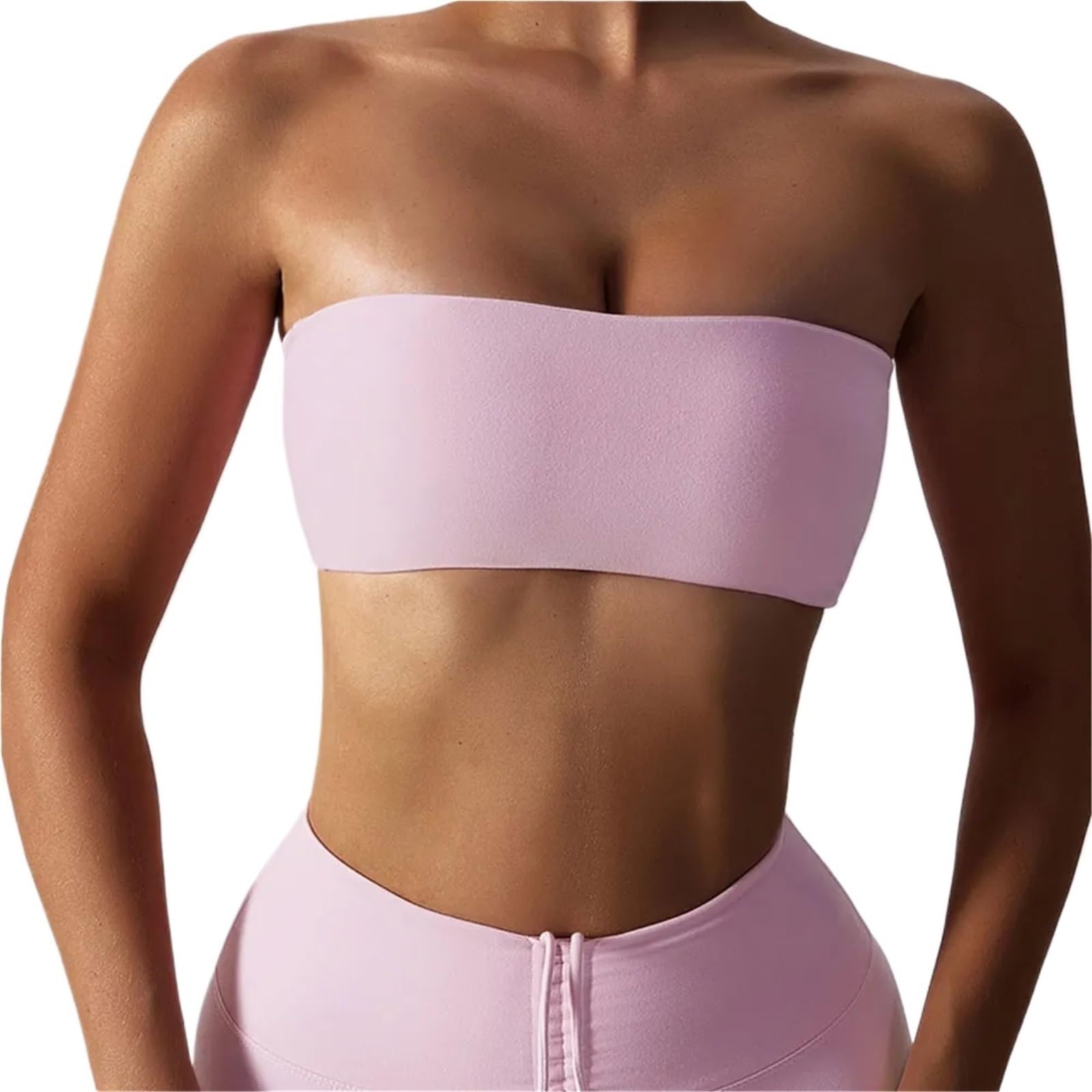 Sujetador Deportivo Top Corsé sin Tirantes elástico Transpirable para Yoga Running Fitness