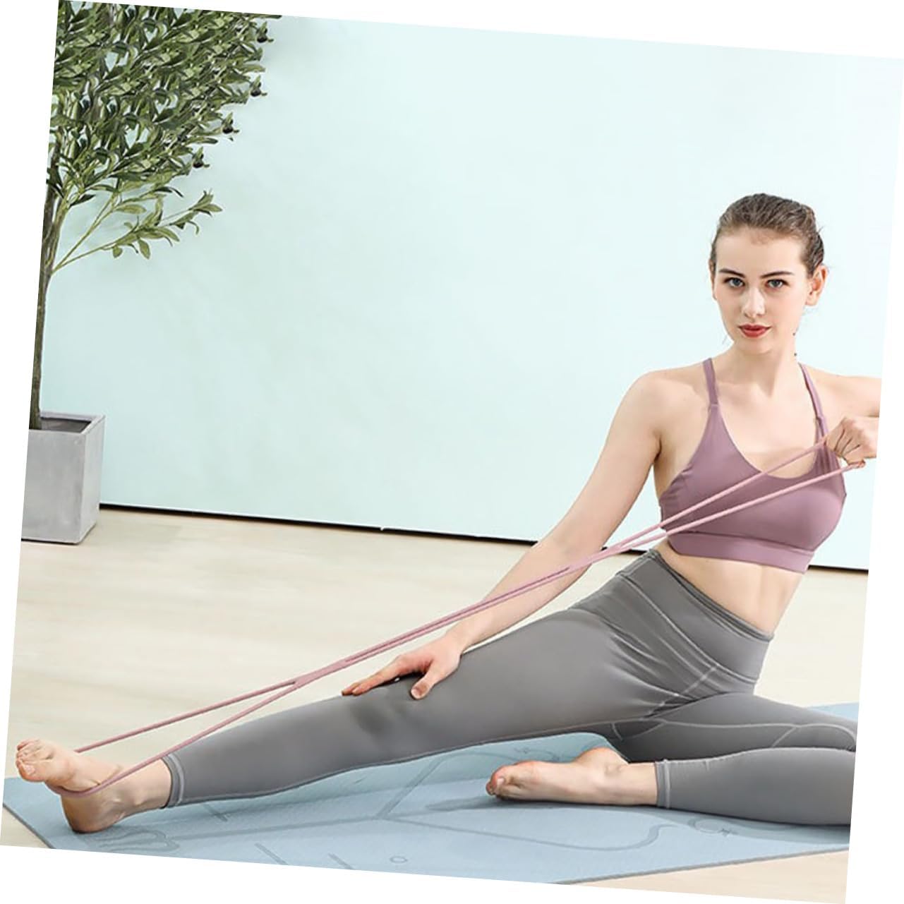 2pcs Yoga Stick Kit Elastic Band Tensioner Fitness Rod Kit Yoga Fitness Stick