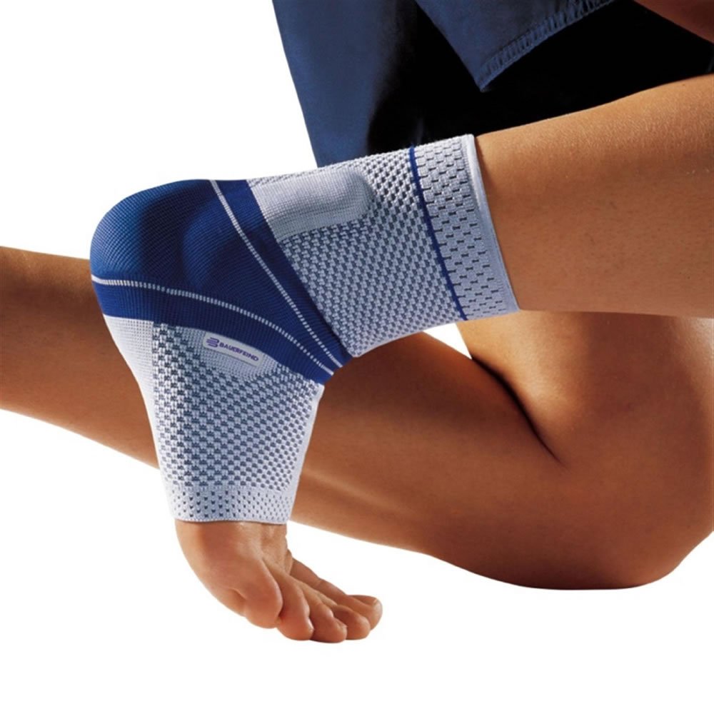 Bauerfeind MalleoTrain tobillera Sport estabilizador para aliviar el dolor muscular de lesiones de hinchazón y resistente para una mayor compresión elástica transpirable este juego promueve la circulación de espuma viscoelástica de tejido de punto
