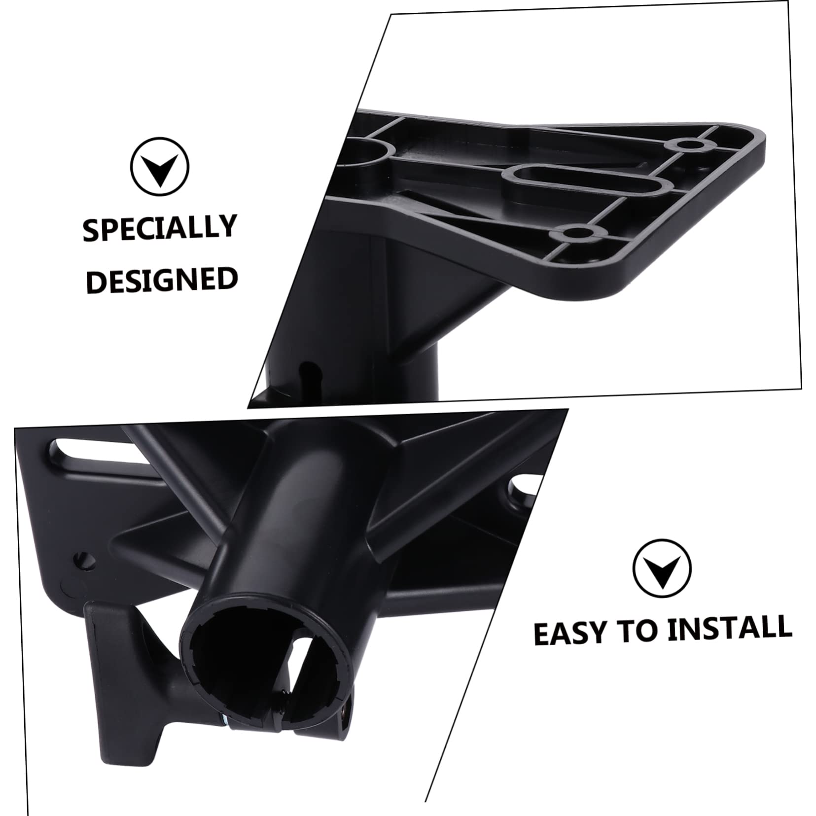 HOMSFOU Soporte De Altavoz con Bandeja Plástica De Montaje Resistente 7.08X4.52X3.26 Pulgadas para Equipos De Audio En Hogar Y Oficina