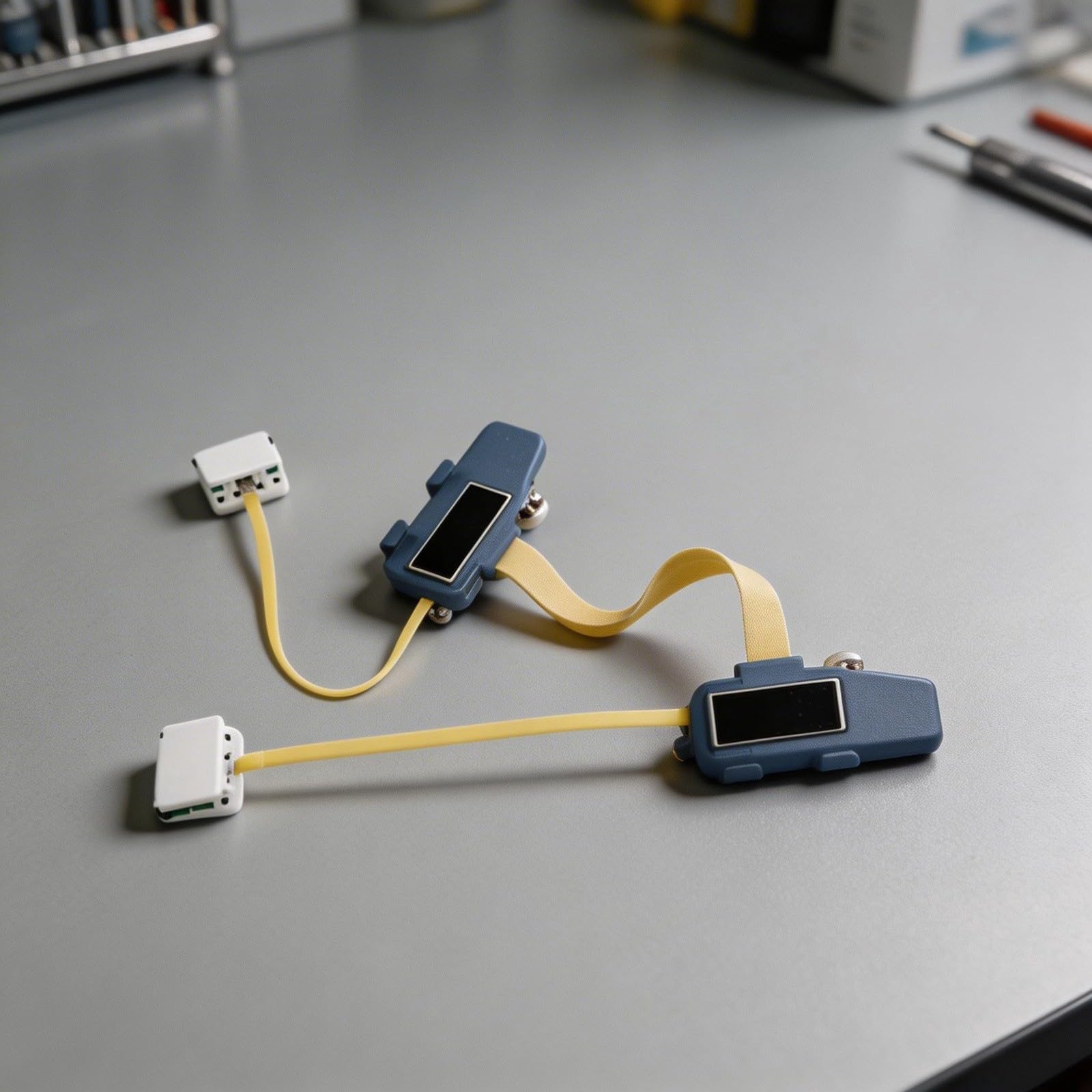 Controlador magnético para iPad con carcasa de impresión 3D, fijación rápida, varios botones y función de encendido continuo, portátil con correa de muñeca amarilla (12,4 ~ 13,5)