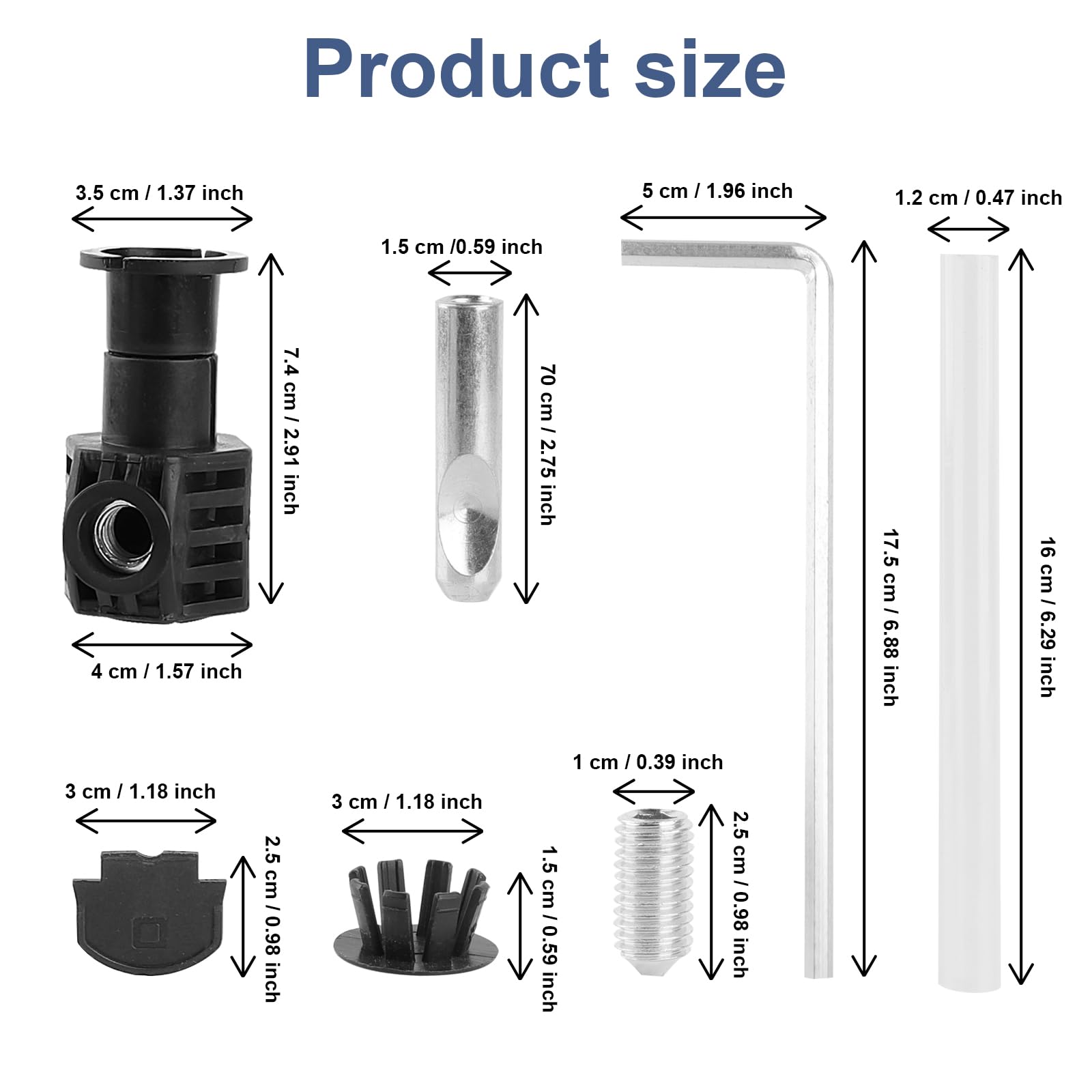 Toilet Fixing Set, Universal Fixing Screw Set for Wall-Mounted Toilet - Image 2