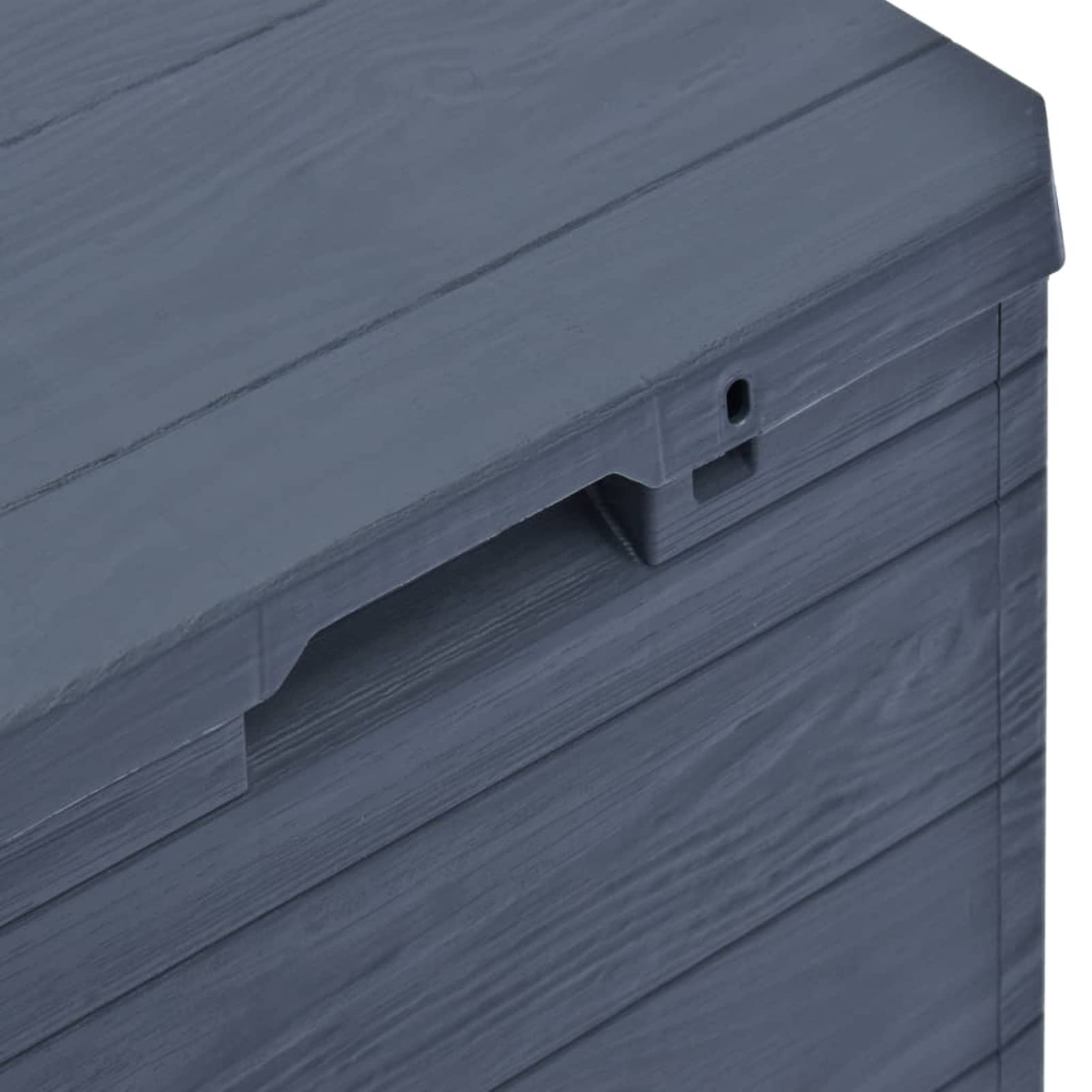 ARKEM Baule da Giardino Effetto Legno Organizer Box Giocattoli Multibox Impermeabile Esterni,Baule da Giardino 90 L Antracite
