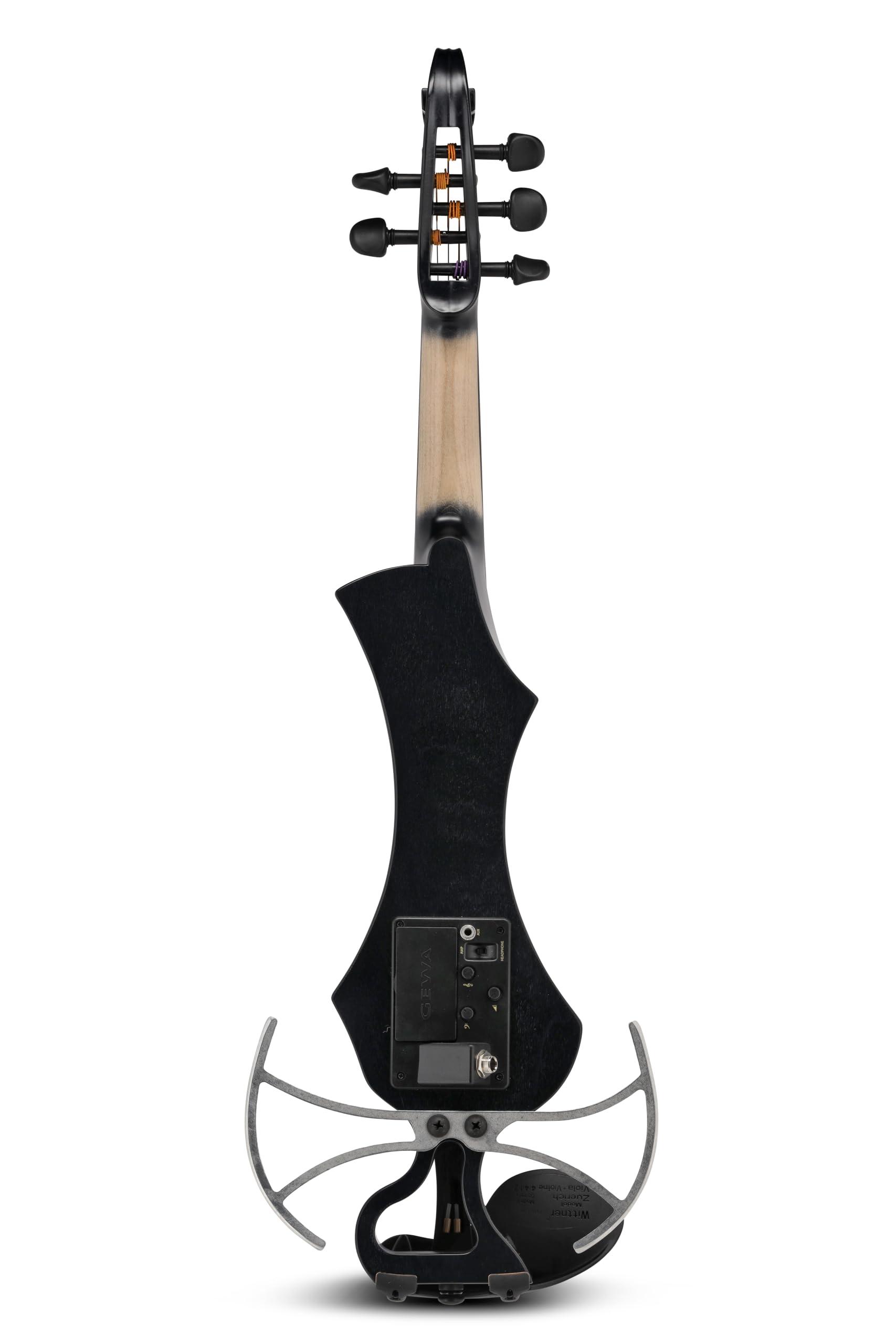 Violino elettrico GEWA, violino elettronico, Novita 3.0 nero con adattatore per poggiaspalla, 5 corde