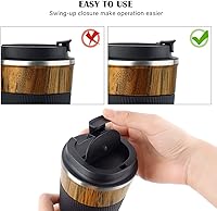 Vista 7 de KETIEE Travel Mug, 12oz Insulated Coffee Cup with Leakproof Lid, Vacuum Stainless Steel Double-Wall Travel Coffee Mug Spill Proof, Reusable Tumbler