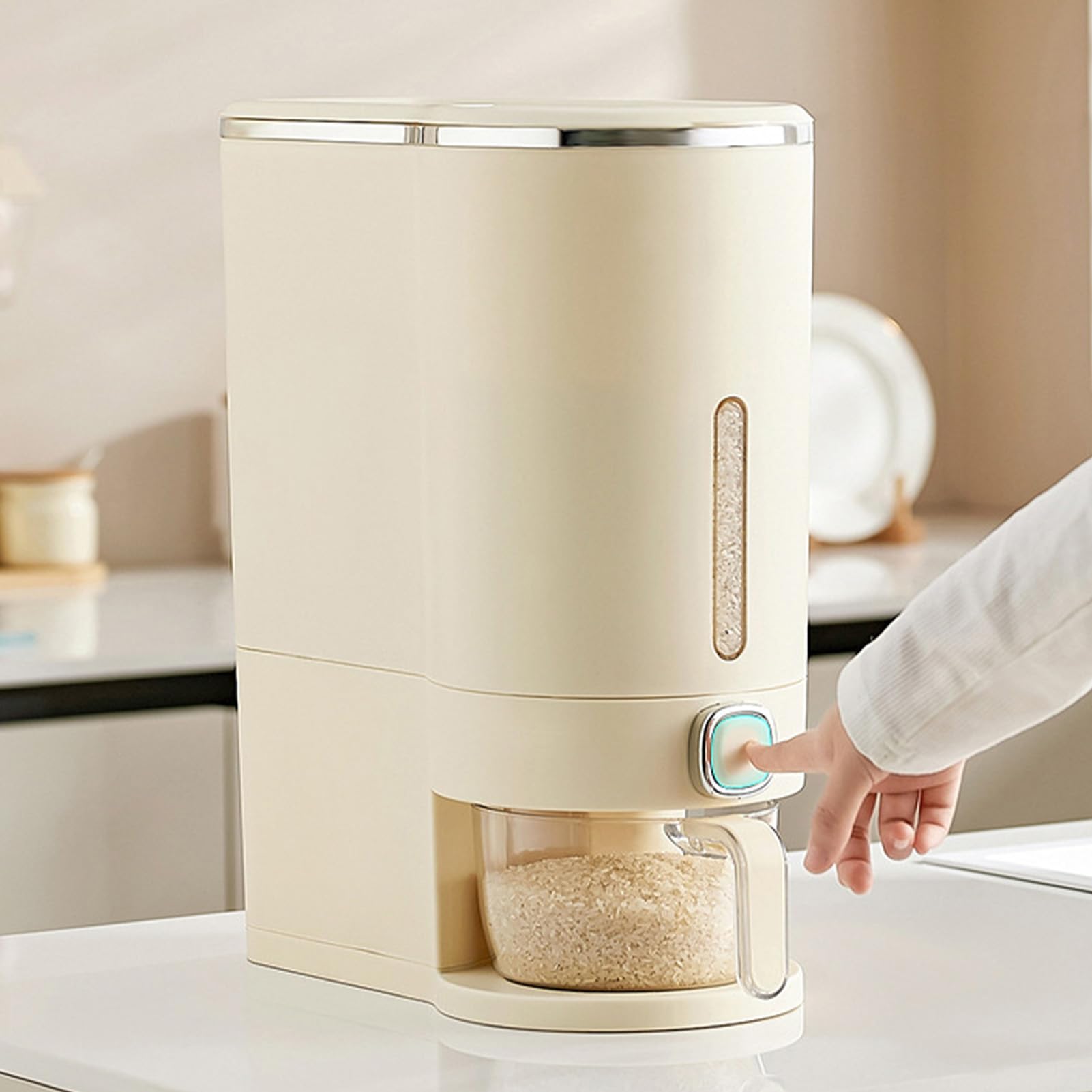 Fdit Contenedor de Alimentos, Caja de Almacenamiento de Arroz de Gran Capacidad, Contenedor Dispensador de Arroz de Cocina