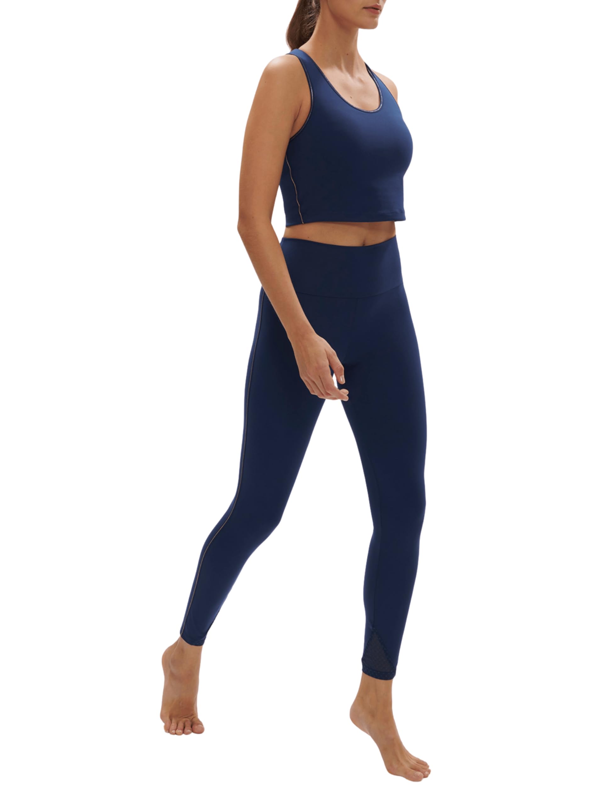 Simone Perele - Leggings da donna sportivi a vita alta, in pizzo – comfort e mano, tasca interna – Leggings da donna ideali fitness, palestra, corsa, yoga o pilates